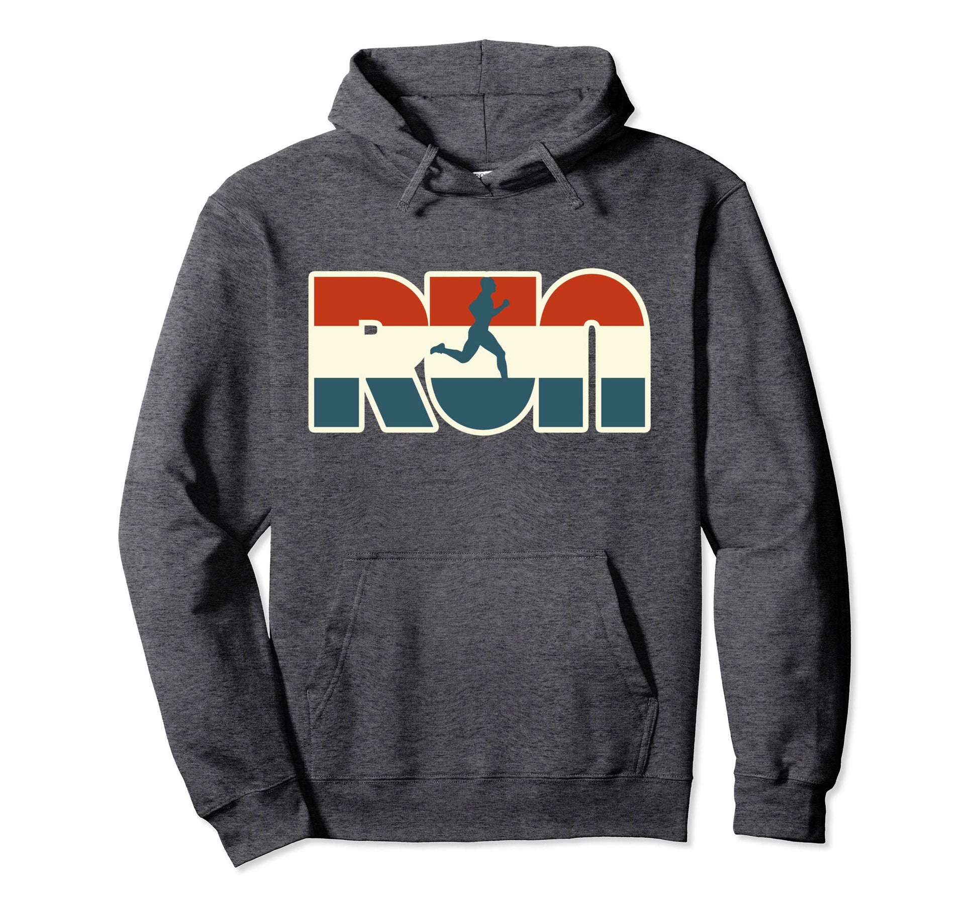 Run Red White Blue Typography Runner Hoodie - Graphic Print Men Women - T-Shirt, Sweatshirt, Hoodie