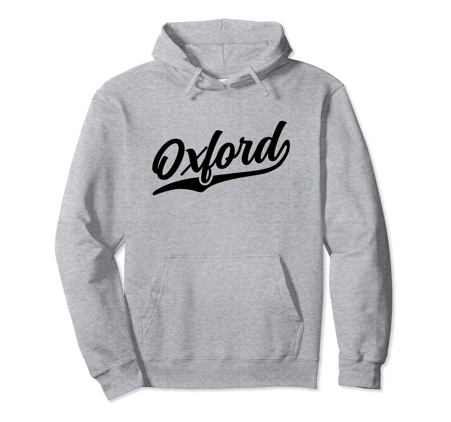 Oxford England Cursive 1970S Swoosh Hoodie - Fun Novelty Design for Adults - T-Shirt, Sweatshirt, Hoodie