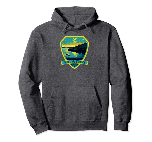 Acadia National Park Wpa Badge Hoodie - Casual Everyday Wear for Adults - T-Shirt, Sweatshirt, Hoodie