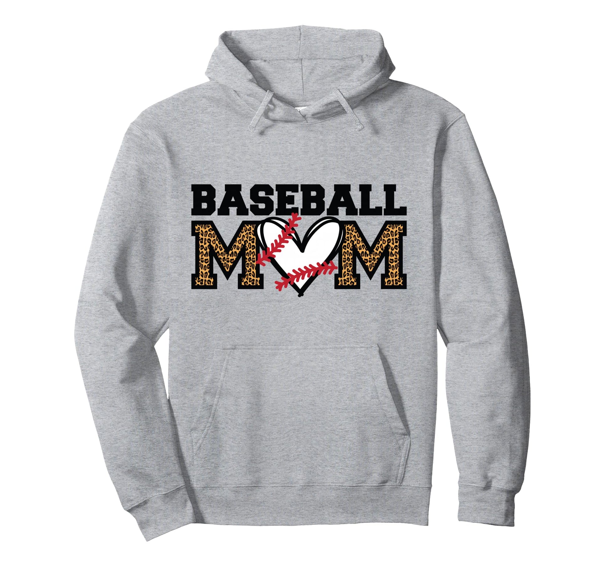 Baseball Mother Leopard Funny Mothers Hoodie - Minimalist Print Men Women - T-Shirt, Sweatshirt, Hoodie