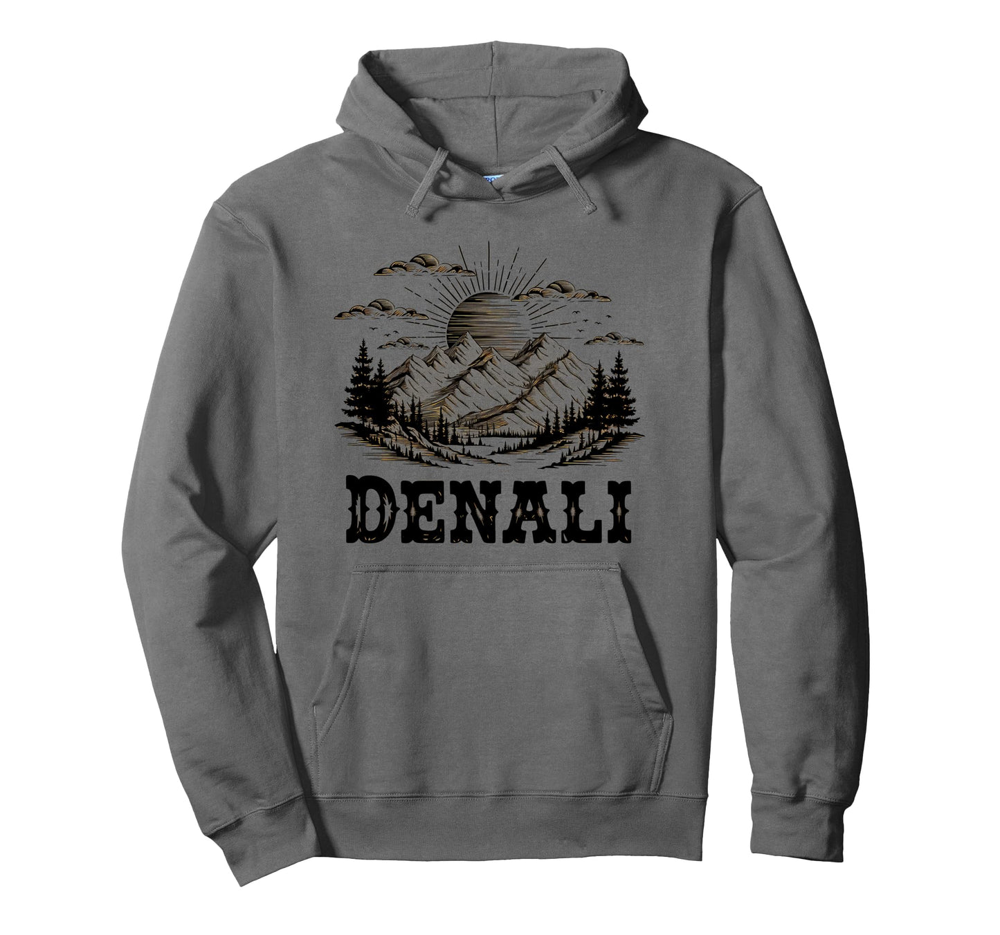 Denali Est 1917 Alaska National Hoodie - Casual Everyday Wear for Adults - T-Shirt, Sweatshirt, Hoodie