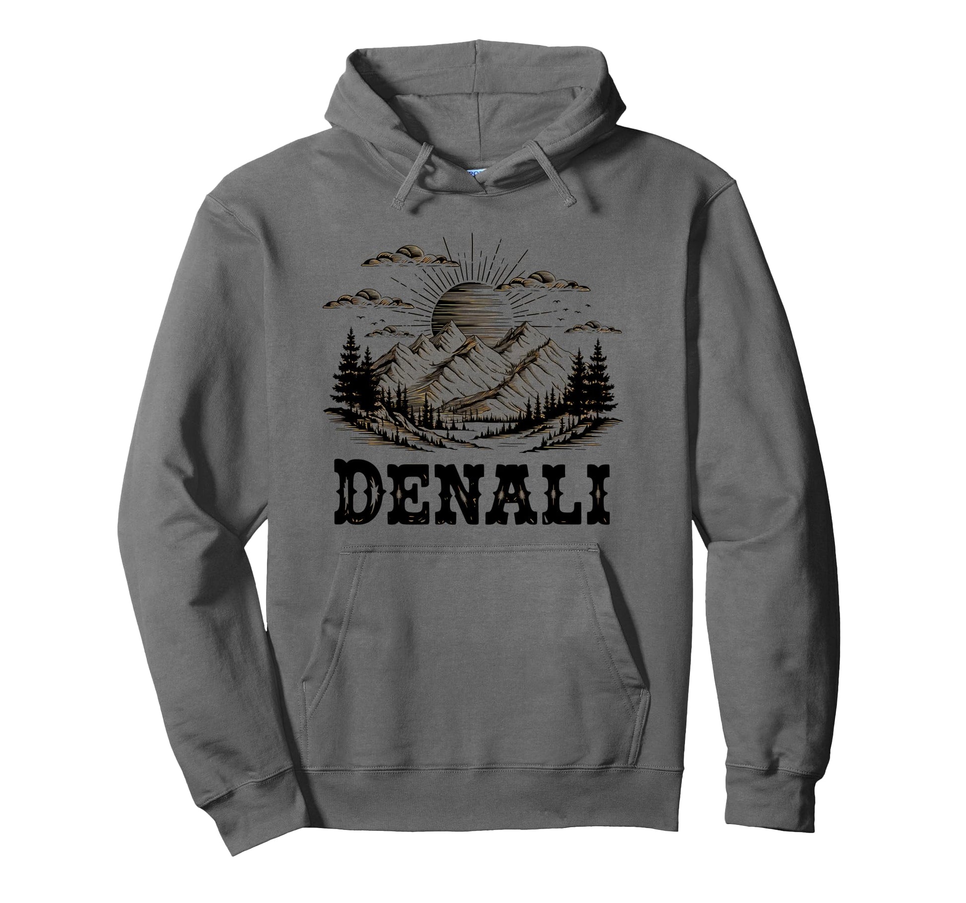 Denali Est 1917 Alaska National Hoodie - Casual Everyday Wear for Adults - T-Shirt, Sweatshirt, Hoodie