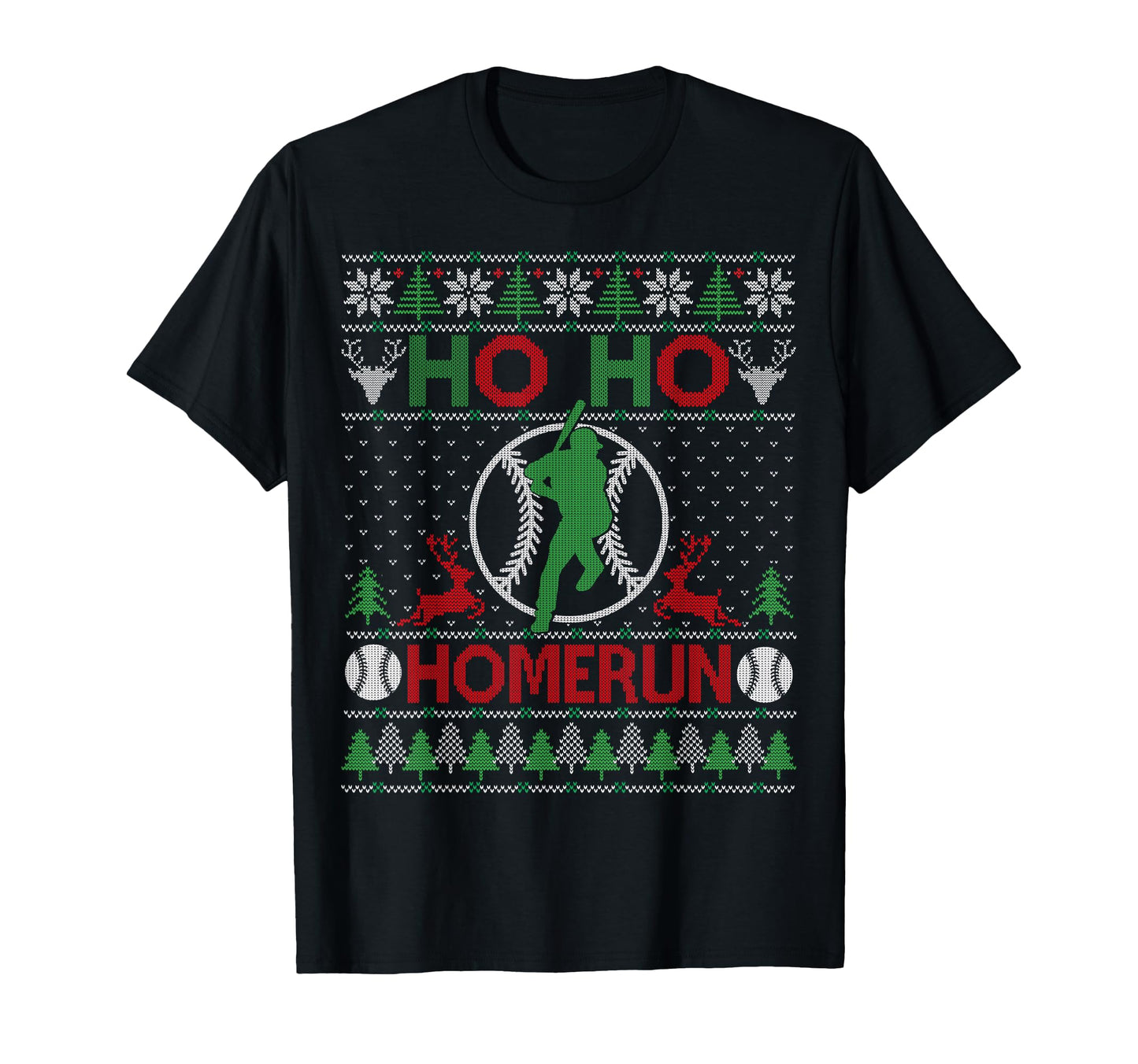 Ho Ho Homerun Baseball Ugly Hitter T-Shirt - Casual Everyday Wear Unisex - T-Shirt, Sweatshirt, Hoodie