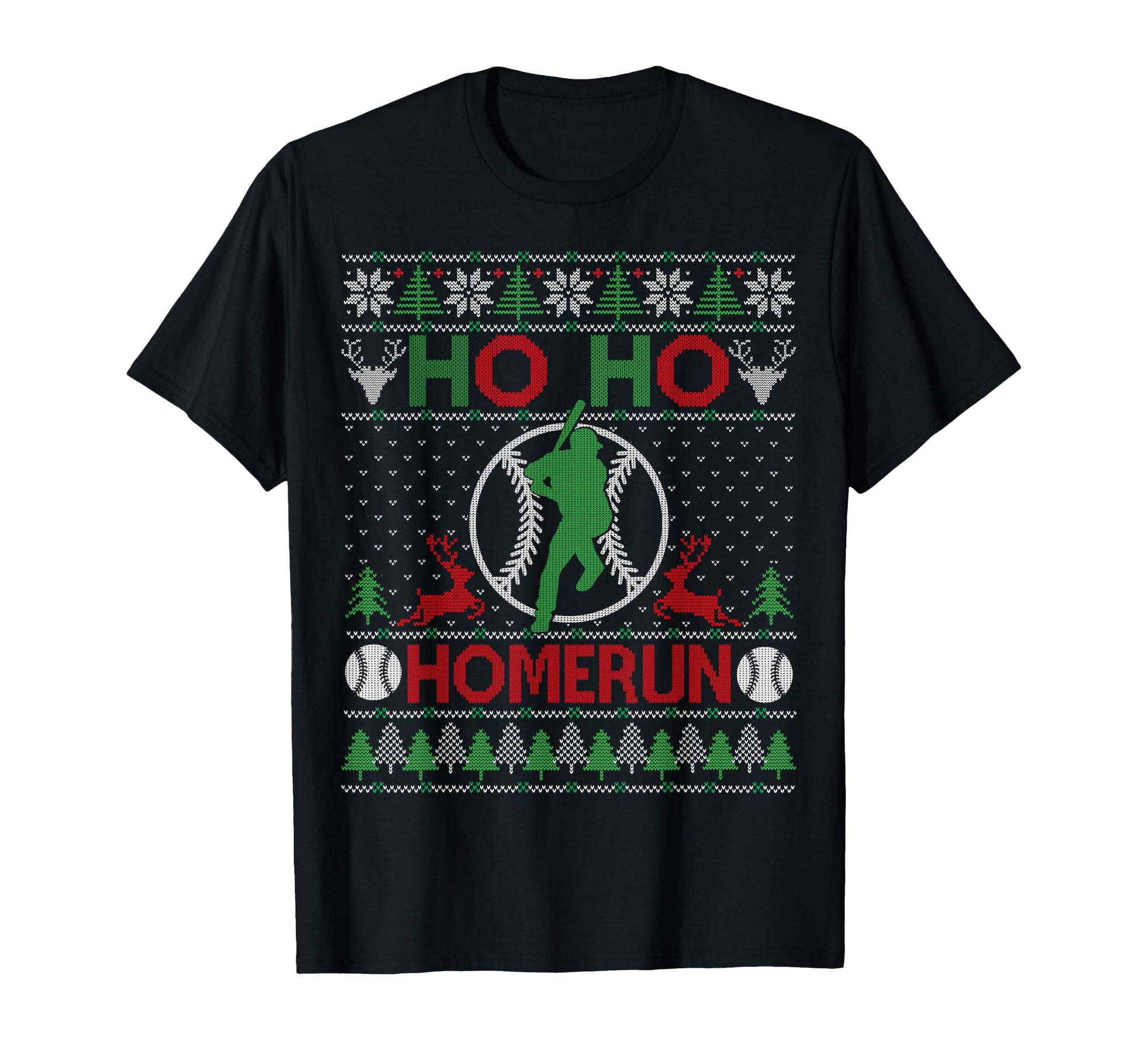 Ho Ho Homerun Baseball Ugly Hitter T-Shirt - Casual Everyday Wear Unisex - T-Shirt, Sweatshirt, Hoodie
