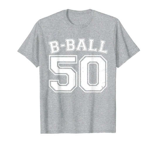 B Ball Basketball Player Number 50 T-Shirt - Unique Graphic Men Women - T-Shirt, Sweatshirt, Hoodie
