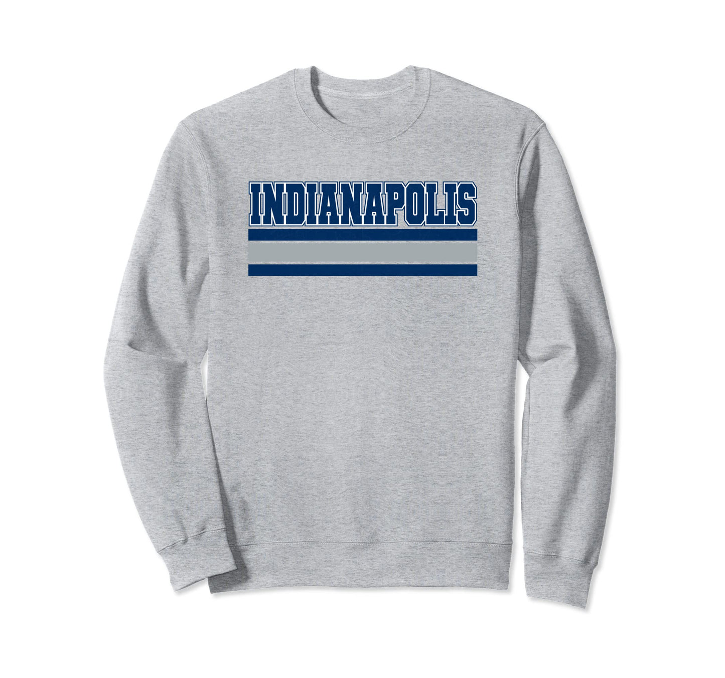 Indianapolis Blue Gray Striped Sweatshirt - Graphic Print for Adults - T-Shirt, Sweatshirt, Hoodie