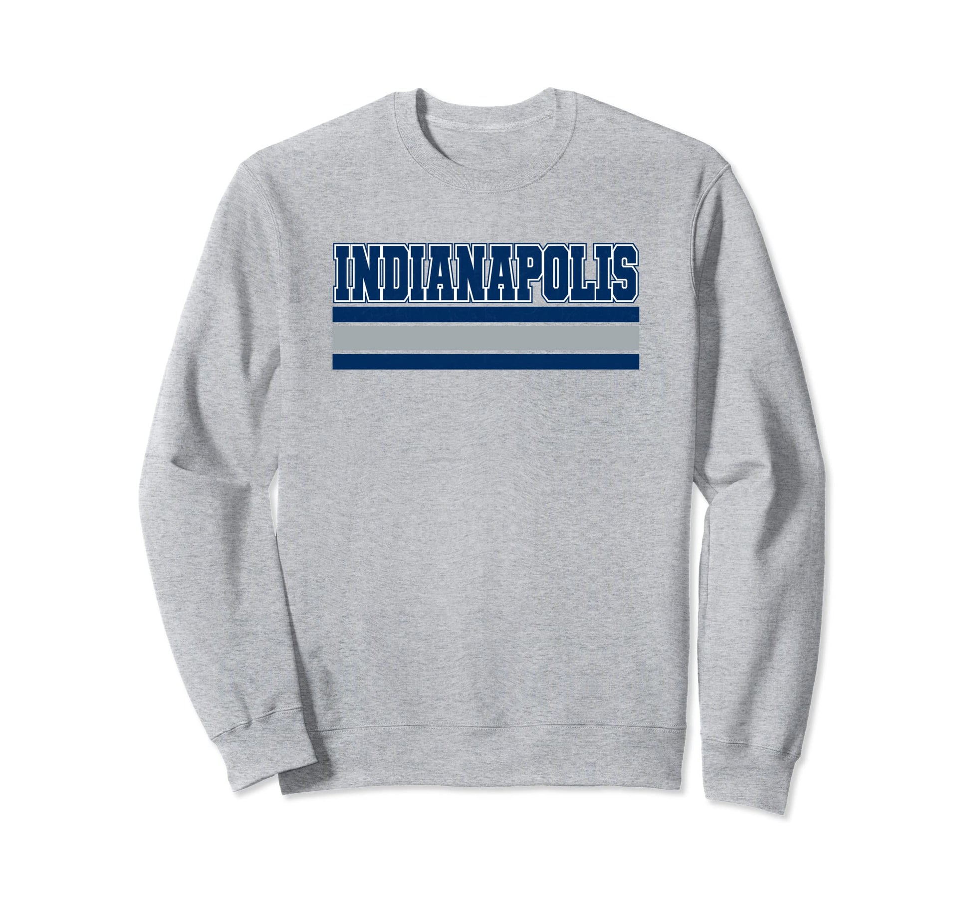 Indianapolis Blue Gray Striped Sweatshirt - Graphic Print for Adults - T-Shirt, Sweatshirt, Hoodie