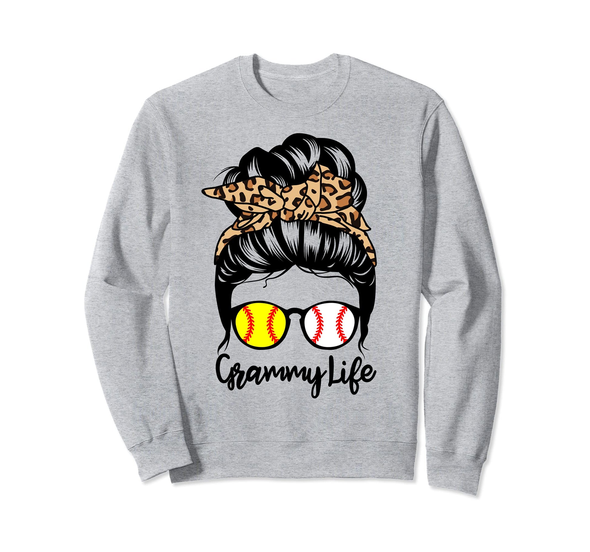 Grammy Life Messy Bun Hair Funny Sweatshirt - Aesthetic Graphic for Adults - T-Shirt, Sweatshirt, Hoodie