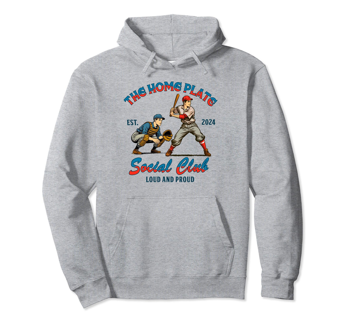 4Th July Baseball Player Home Plate Hoodie - Casual Everyday Wear Unisex - T-Shirt, Sweatshirt, Hoodie