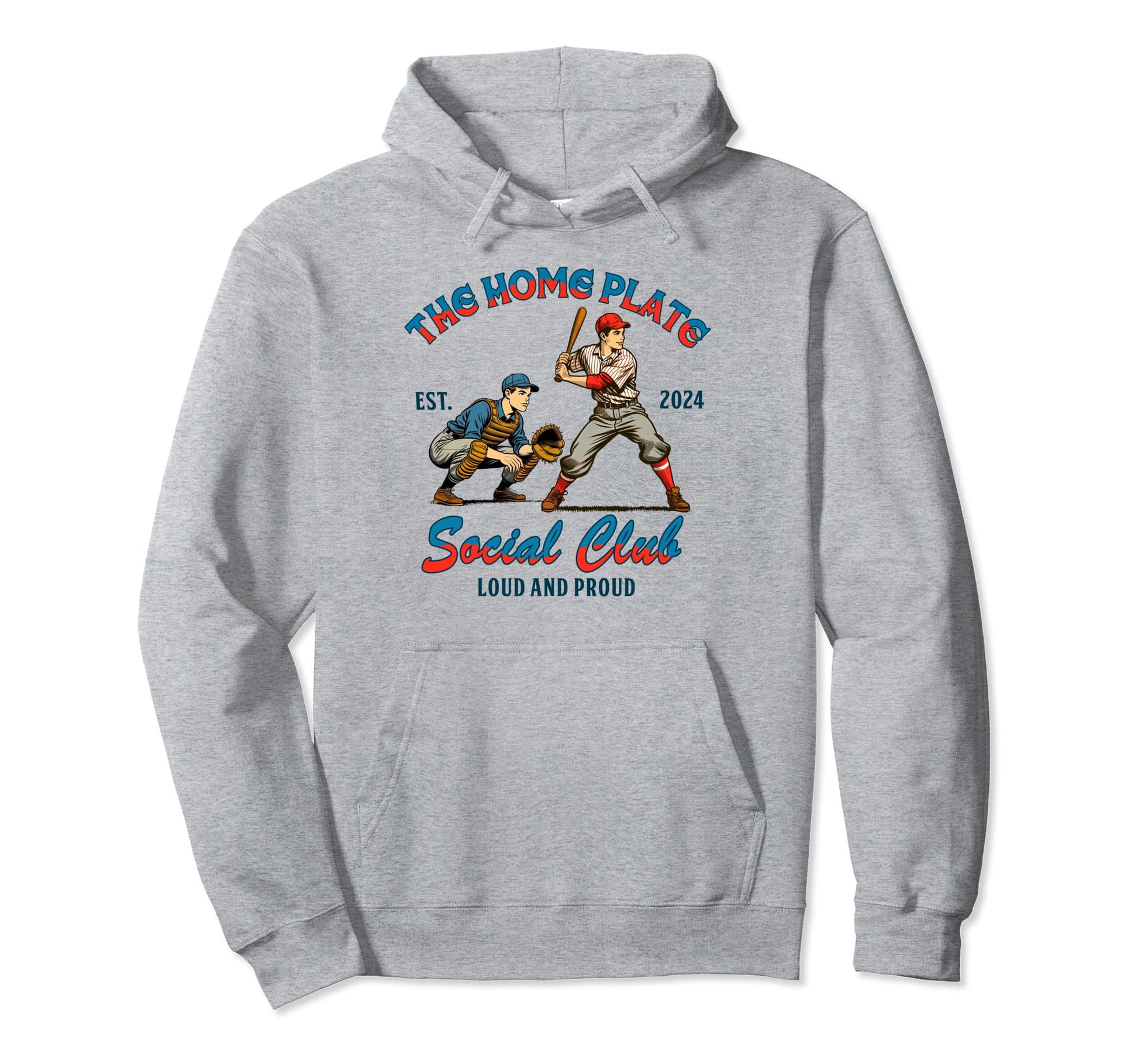4Th July Baseball Player Home Plate Hoodie - Casual Everyday Wear Unisex - T-Shirt, Sweatshirt, Hoodie