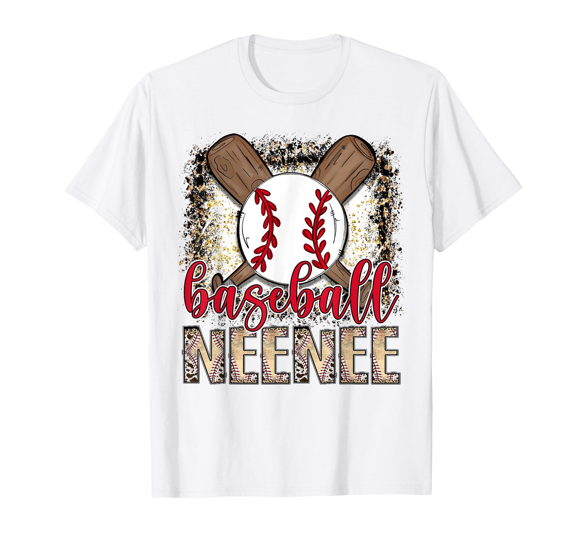 Baseball Neenee Leopard Proud Ball T-Shirt - Trendy Graphic Men Women - T-Shirt, Sweatshirt, Hoodie