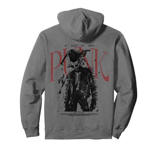 Back Y2K Streetwear Skull Hoodie - Aesthetic Graphic Men Women - T-Shirt, Sweatshirt, Hoodie