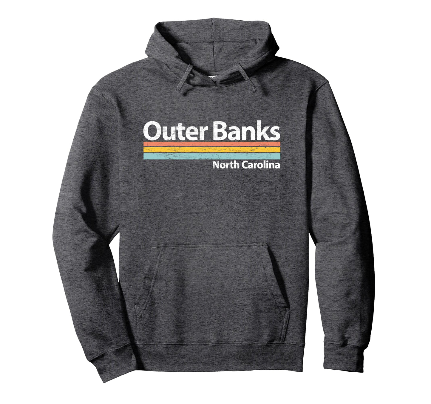 Outer Banks North Carolina Worn Stripes Hoodie - Minimalist Print Unisex - T-Shirt, Sweatshirt, Hoodie