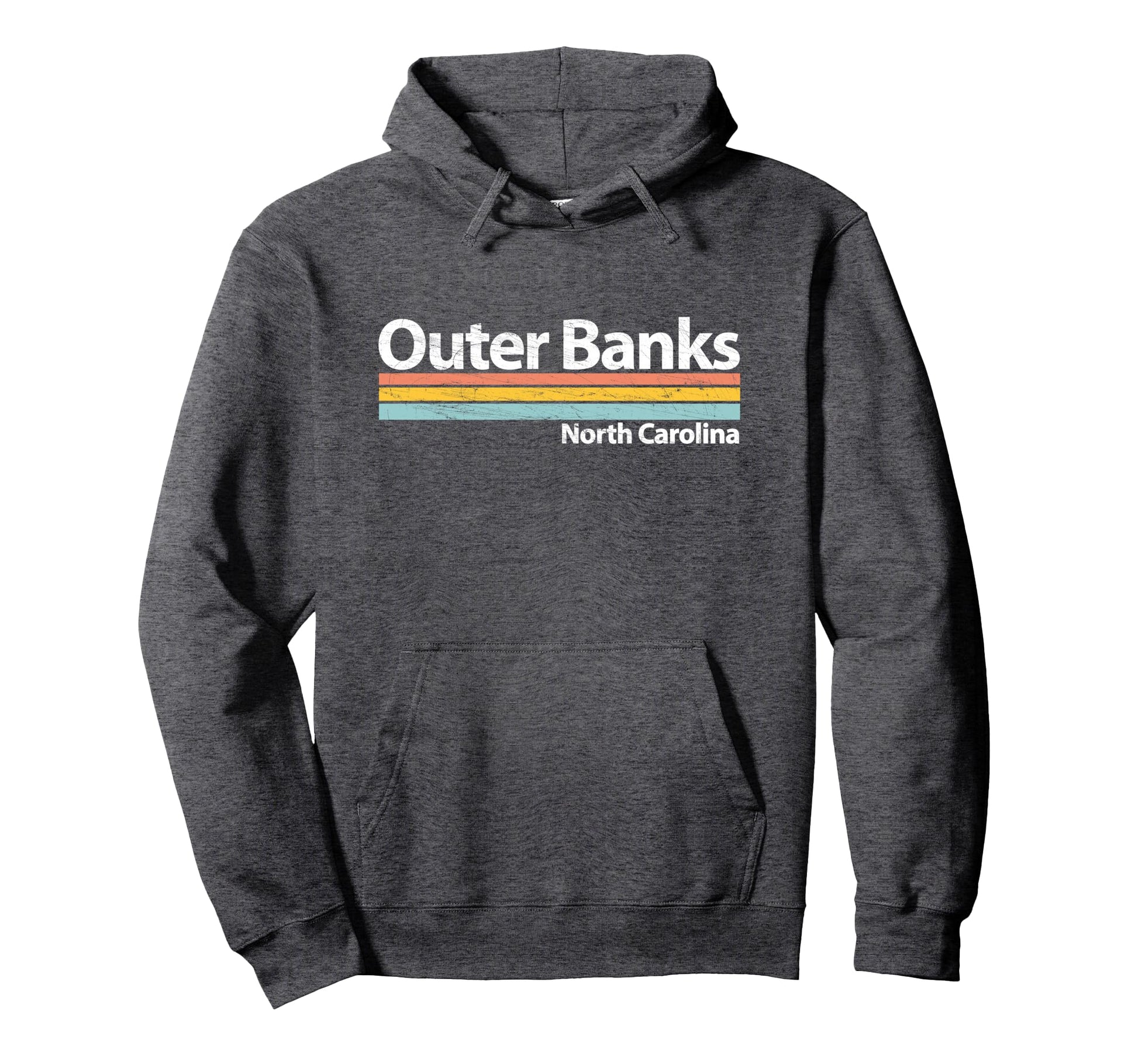 Outer Banks North Carolina Worn Stripes Hoodie - Minimalist Print Unisex - T-Shirt, Sweatshirt, Hoodie