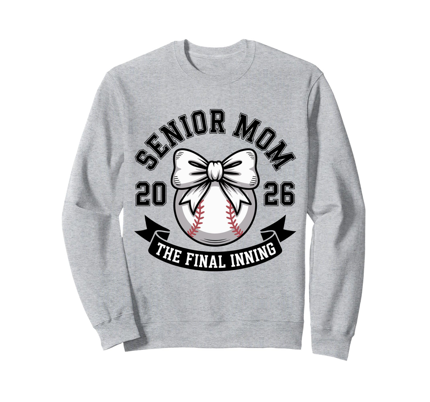 Baseball Senior Mom Class 2026 Sweatshirt - Aesthetic Graphic for Adults - T-Shirt, Sweatshirt, Hoodie