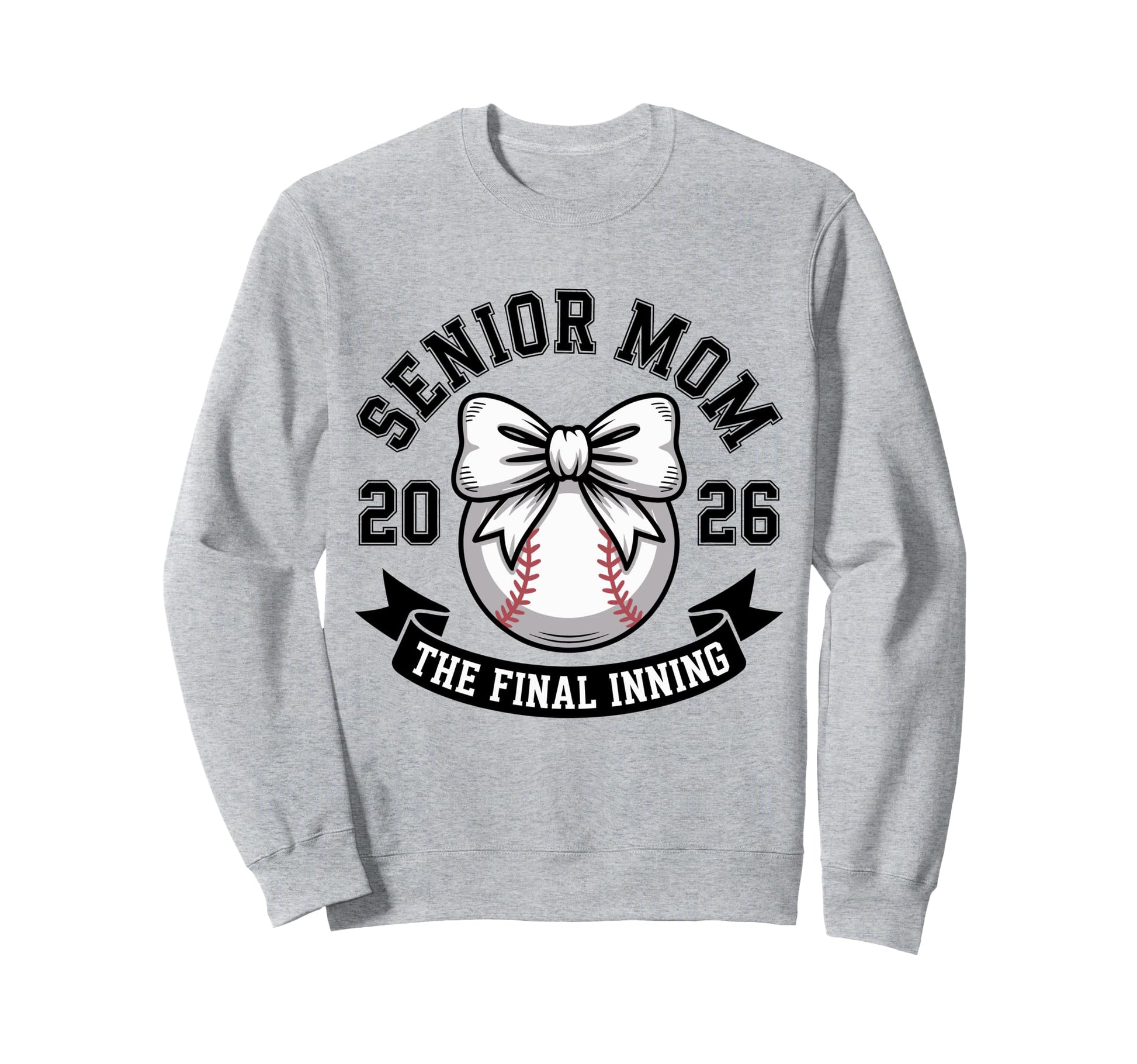 Baseball Senior Mom Class 2026 Sweatshirt - Aesthetic Graphic for Adults - T-Shirt, Sweatshirt, Hoodie