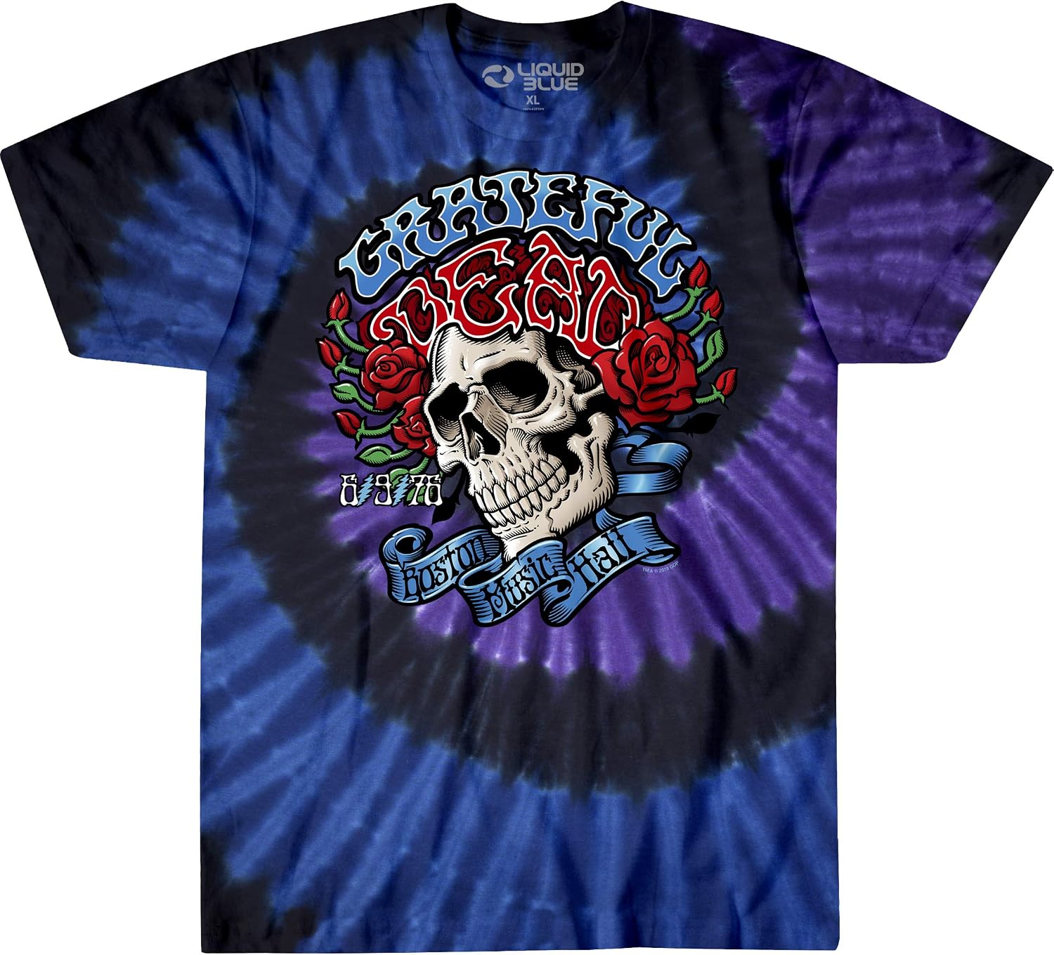 Unisex-Adult Grateful Dead Boston Music Hall Spiral - Adult & Kids T-Shirts, Sweatshirts & Hoodies apparel design preview 1