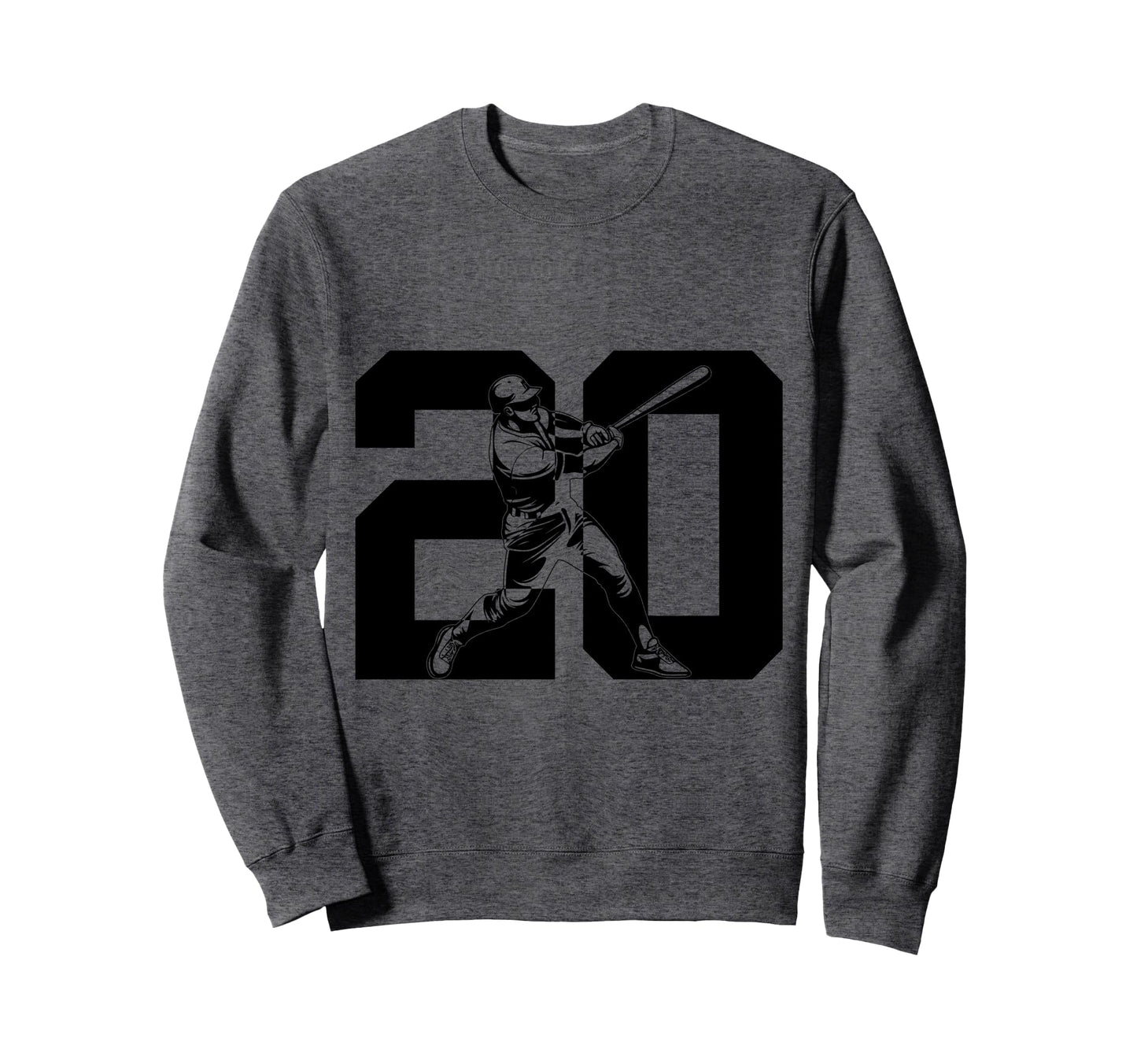 Number 20 Years Baseball 20Th Sweatshirt - Minimalist Print for Adults - T-Shirt, Sweatshirt, Hoodie