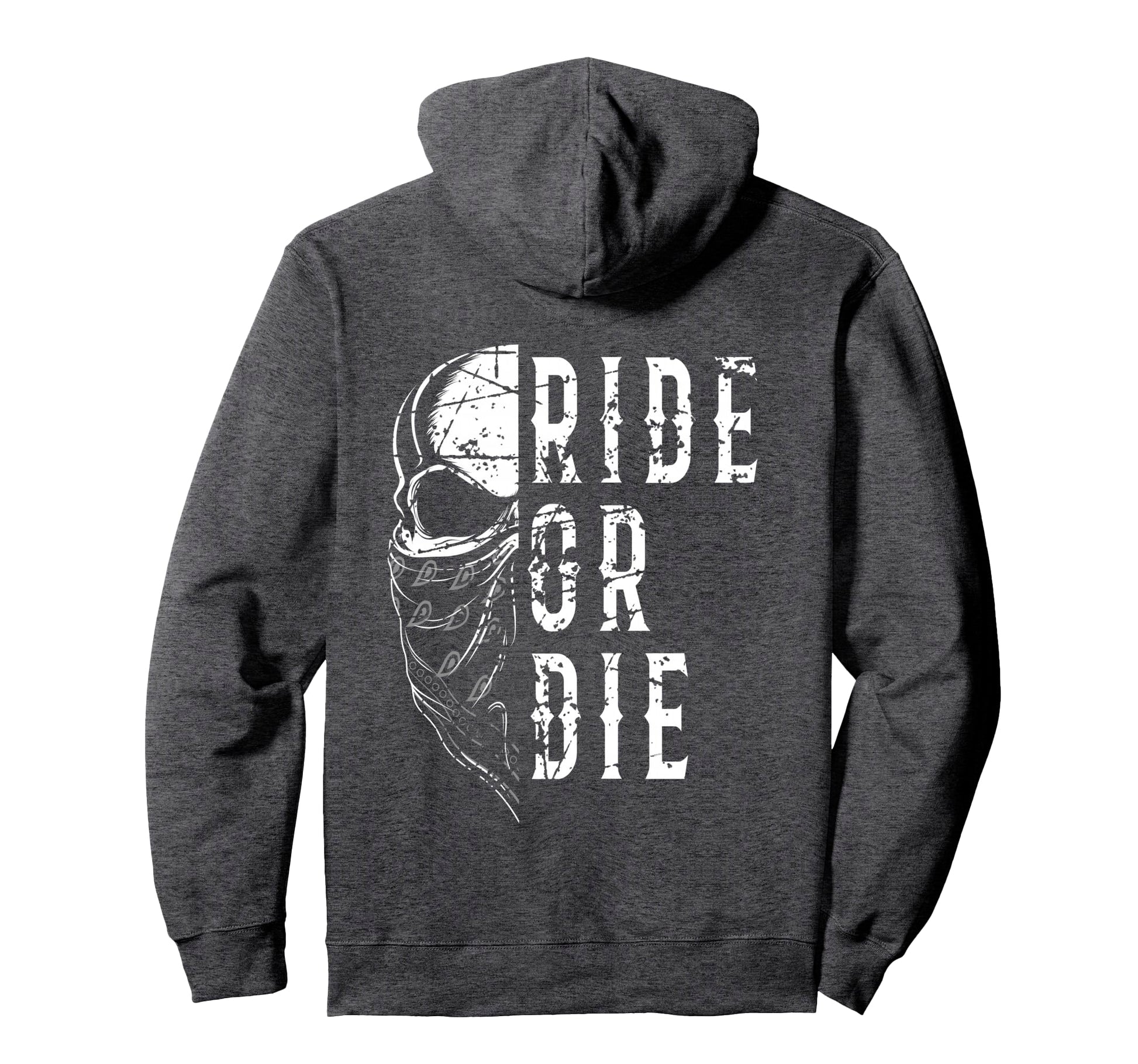 Ride Or Die Biker Motorcycle Skull Hoodie - Custom Art Print Unisex - T-Shirt, Sweatshirt, Hoodie