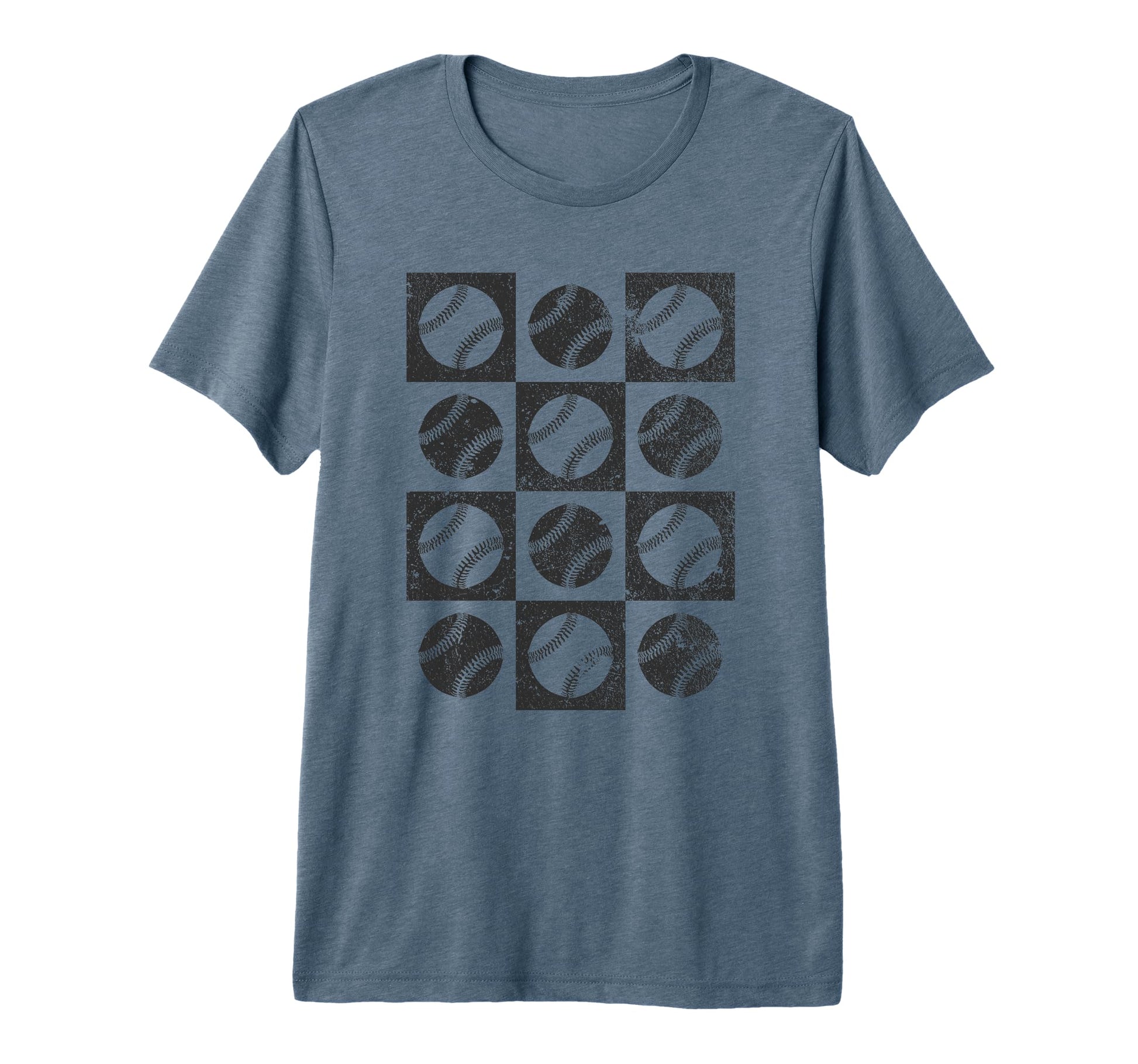 Checkerboard Checkered Baseball Lover Tri T-Shirt - Novelty Apparel Unisex - T-Shirt, Sweatshirt, Hoodie