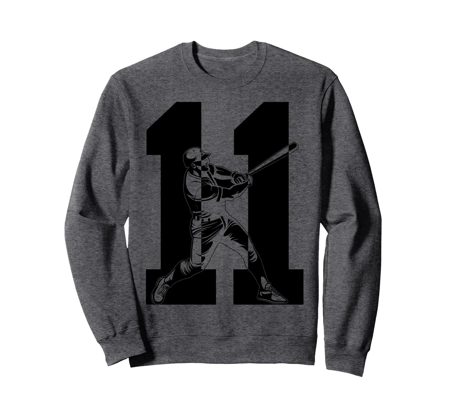 Number 11 Years Baseball 11Th Birthday Sweatshirt - Trendy Graphic Unisex - T-Shirt, Sweatshirt, Hoodie