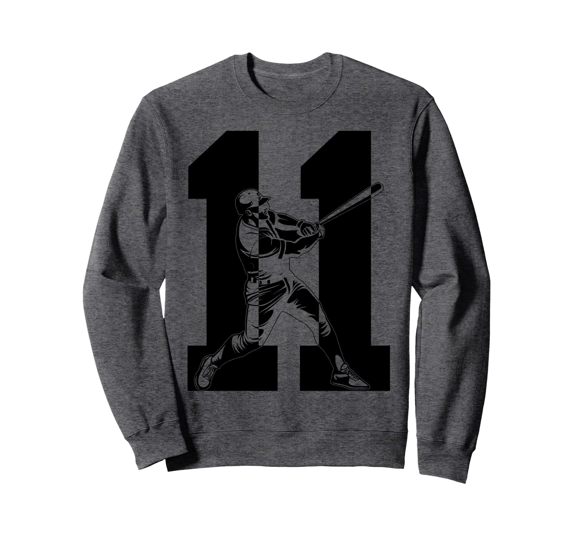 Number 11 Years Baseball 11Th Birthday Sweatshirt - Trendy Graphic Unisex - T-Shirt, Sweatshirt, Hoodie