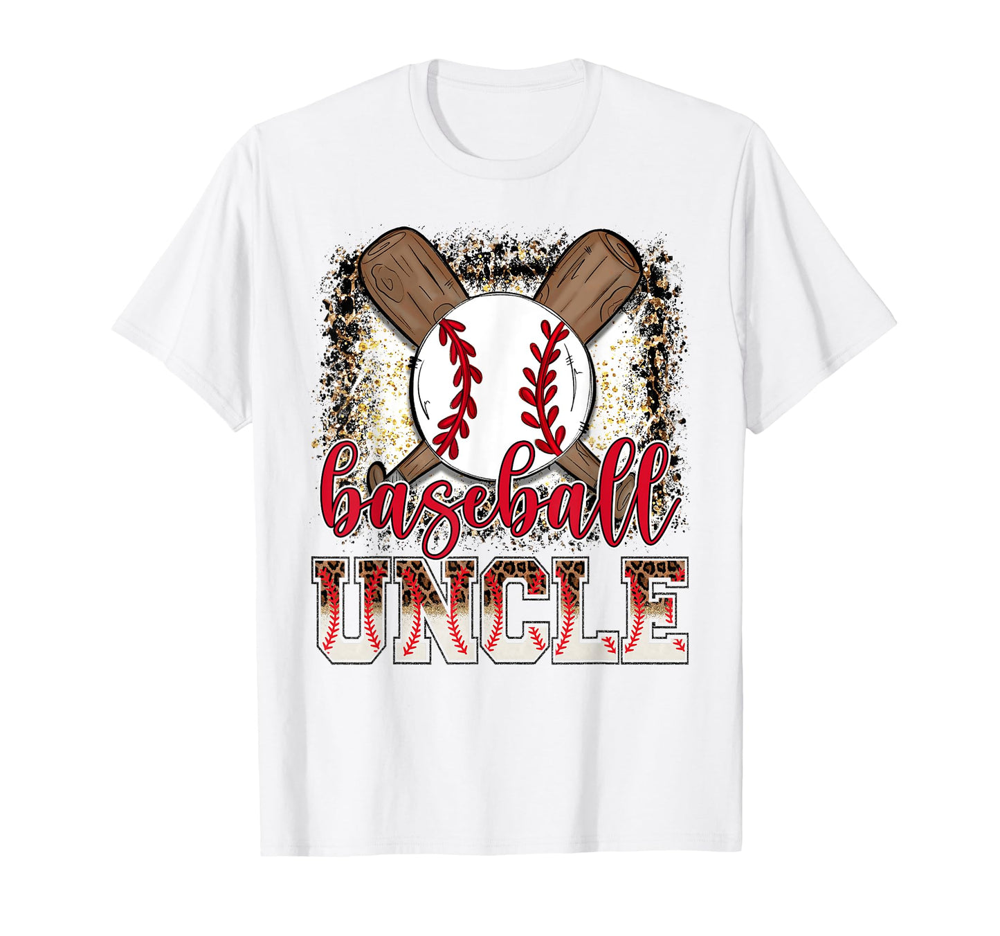 Baseball Uncle Leopard Proud Ball T-Shirt - Custom Art Print for Adults - T-Shirt, Sweatshirt, Hoodie