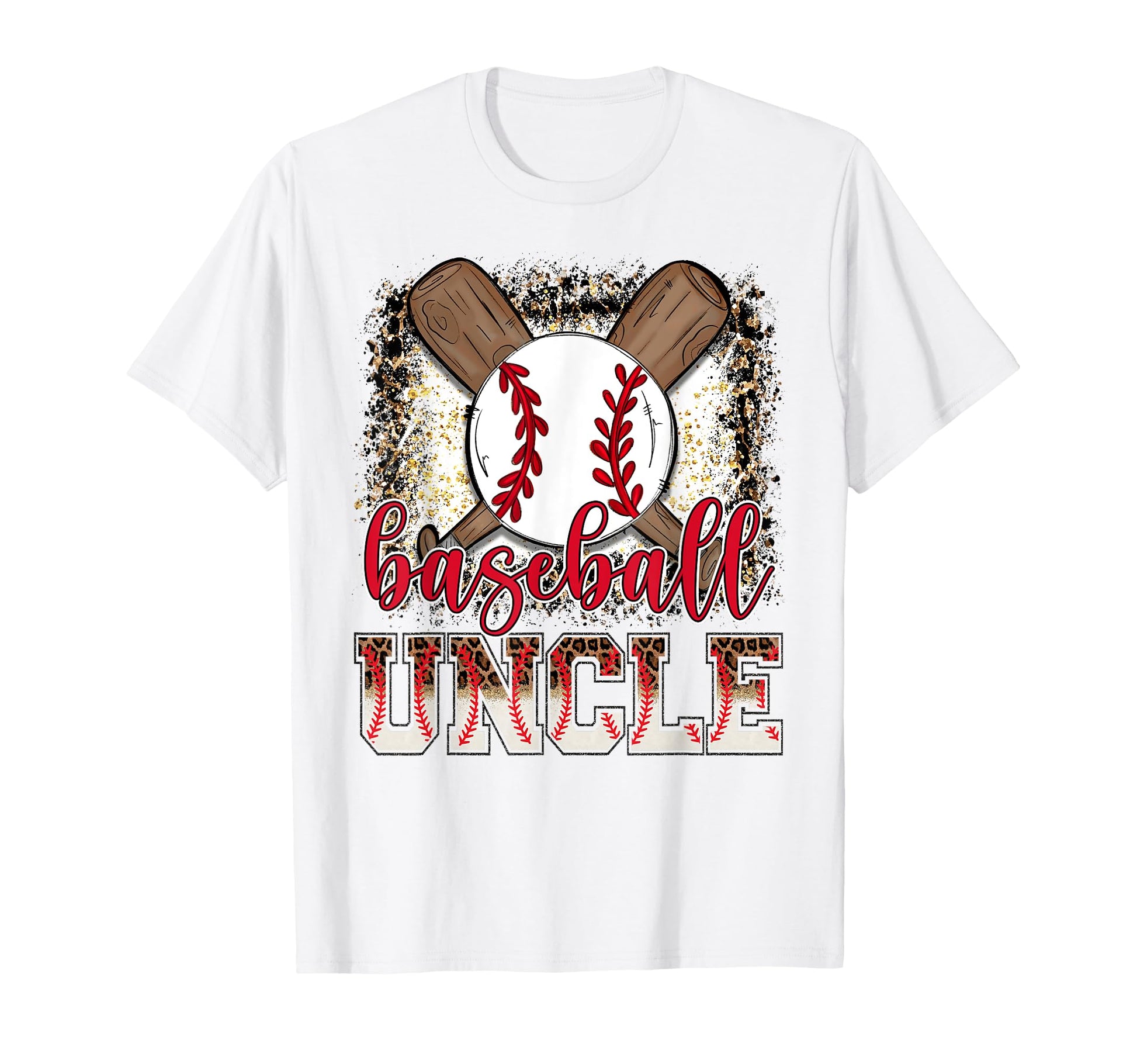 Baseball Uncle Leopard Proud Ball T-Shirt - Custom Art Print for Adults - T-Shirt, Sweatshirt, Hoodie