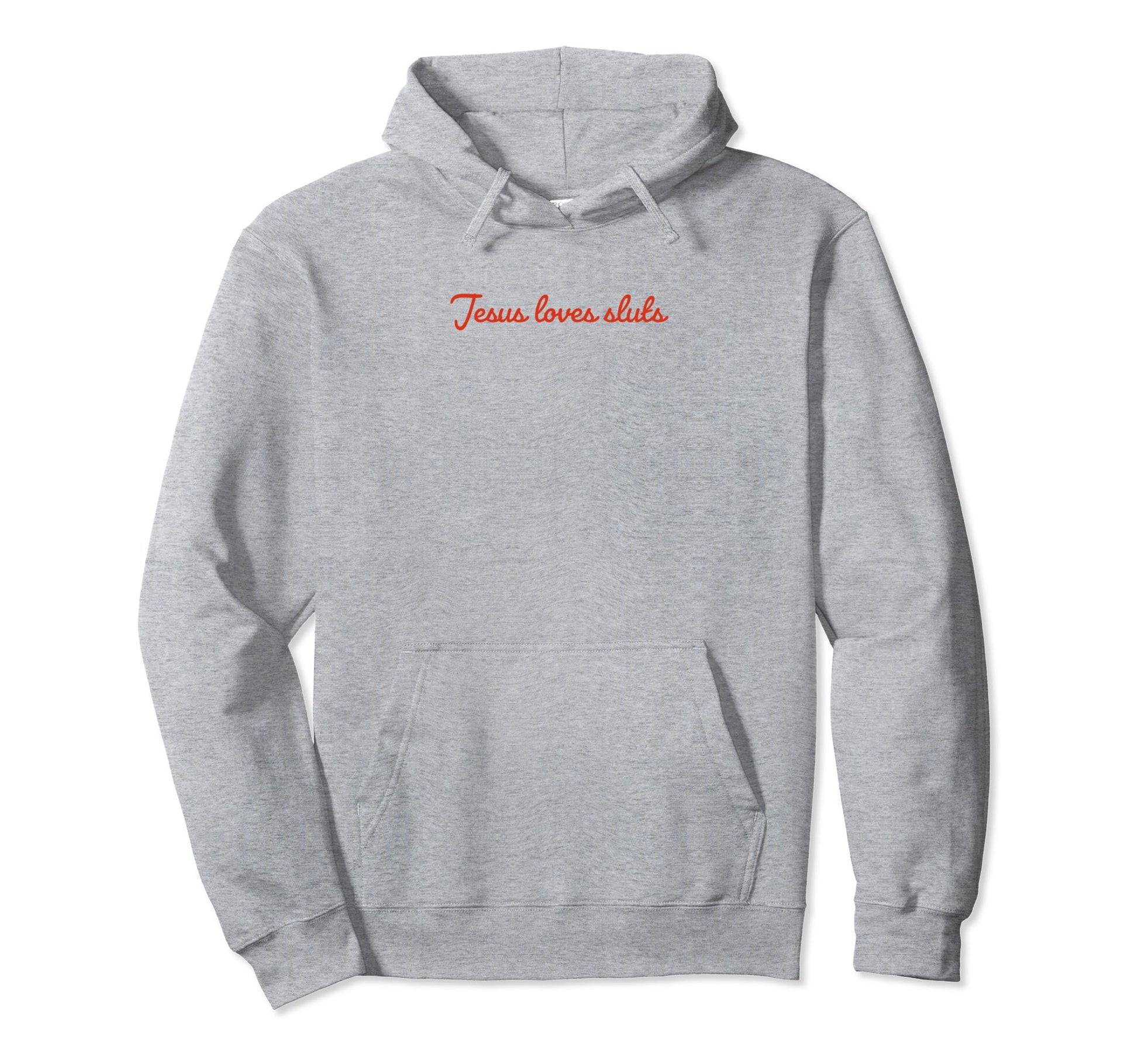 Jesus Loves Sluts Funny Y2K Aesthetic Hoodie - Minimalist Print Men Women - T-Shirt, Sweatshirt, Hoodie