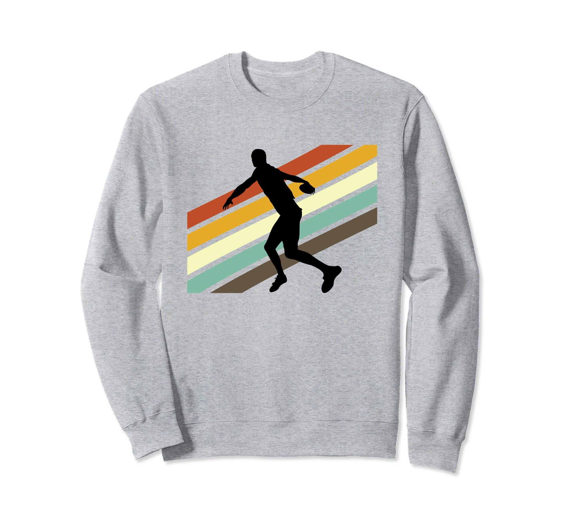 Discus Track And Field Stripe Sweatshirt - Minimalist Print Men Women - T-Shirt, Sweatshirt, Hoodie