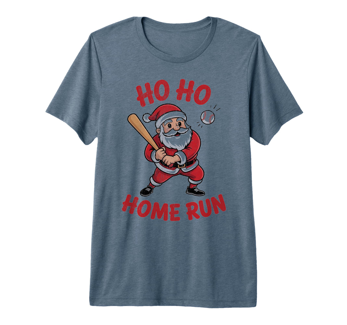 Ho Ho Home Run Funny Baseball T-Shirt - Casual Everyday Wear Men Women - T-Shirt, Sweatshirt, Hoodie