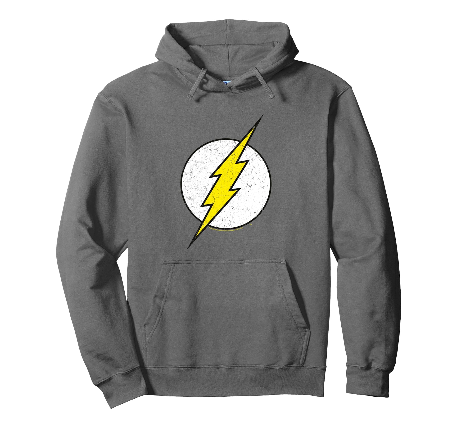 Flash Distressed Lightning Bolt Logo Comic Hoodie - Trendy Graphic Unisex - T-Shirt, Sweatshirt, Hoodie