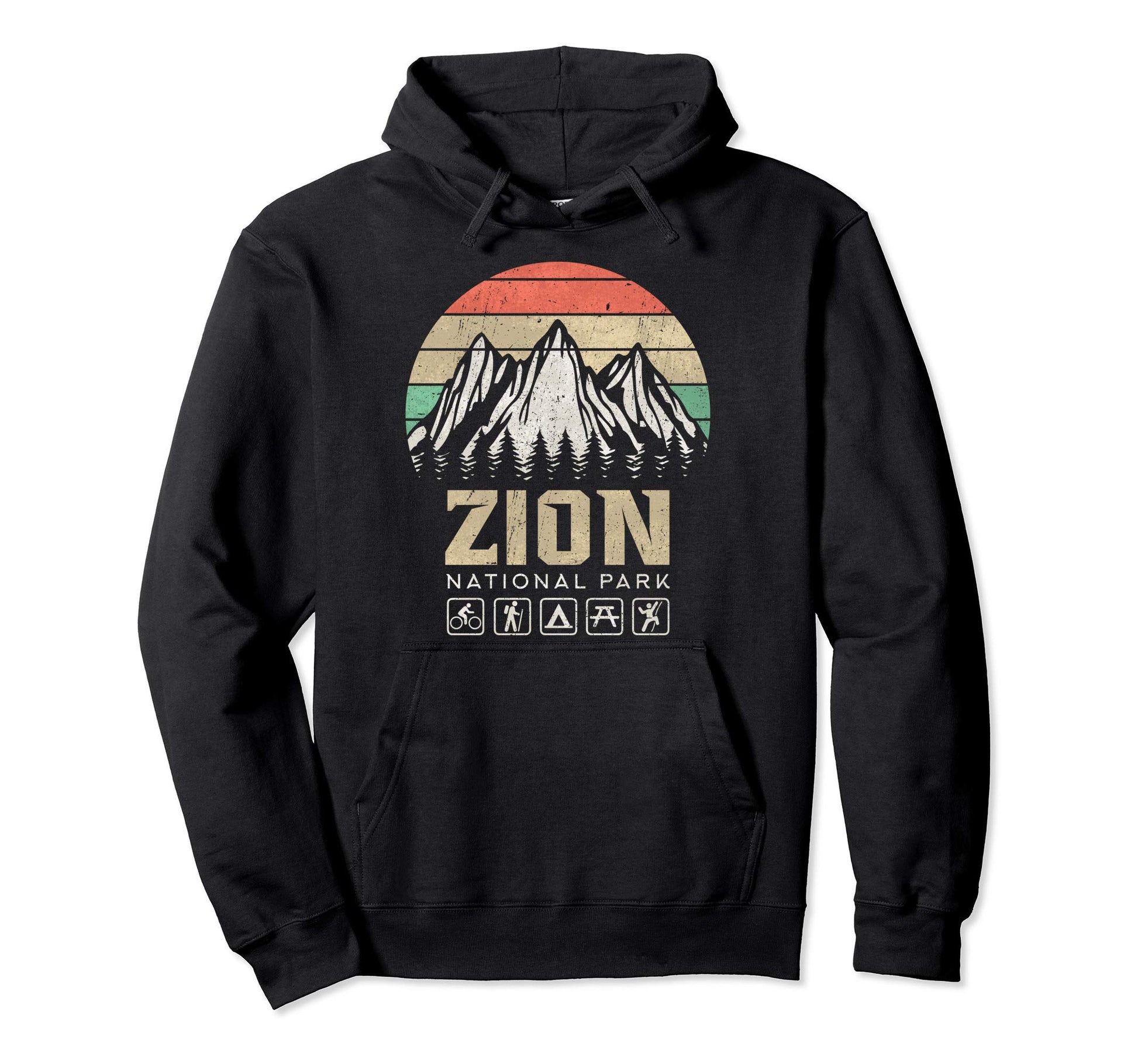 Zion National Park Hiking Trail Hoodie - Novelty Apparel Men Women - T-Shirt, Sweatshirt, Hoodie