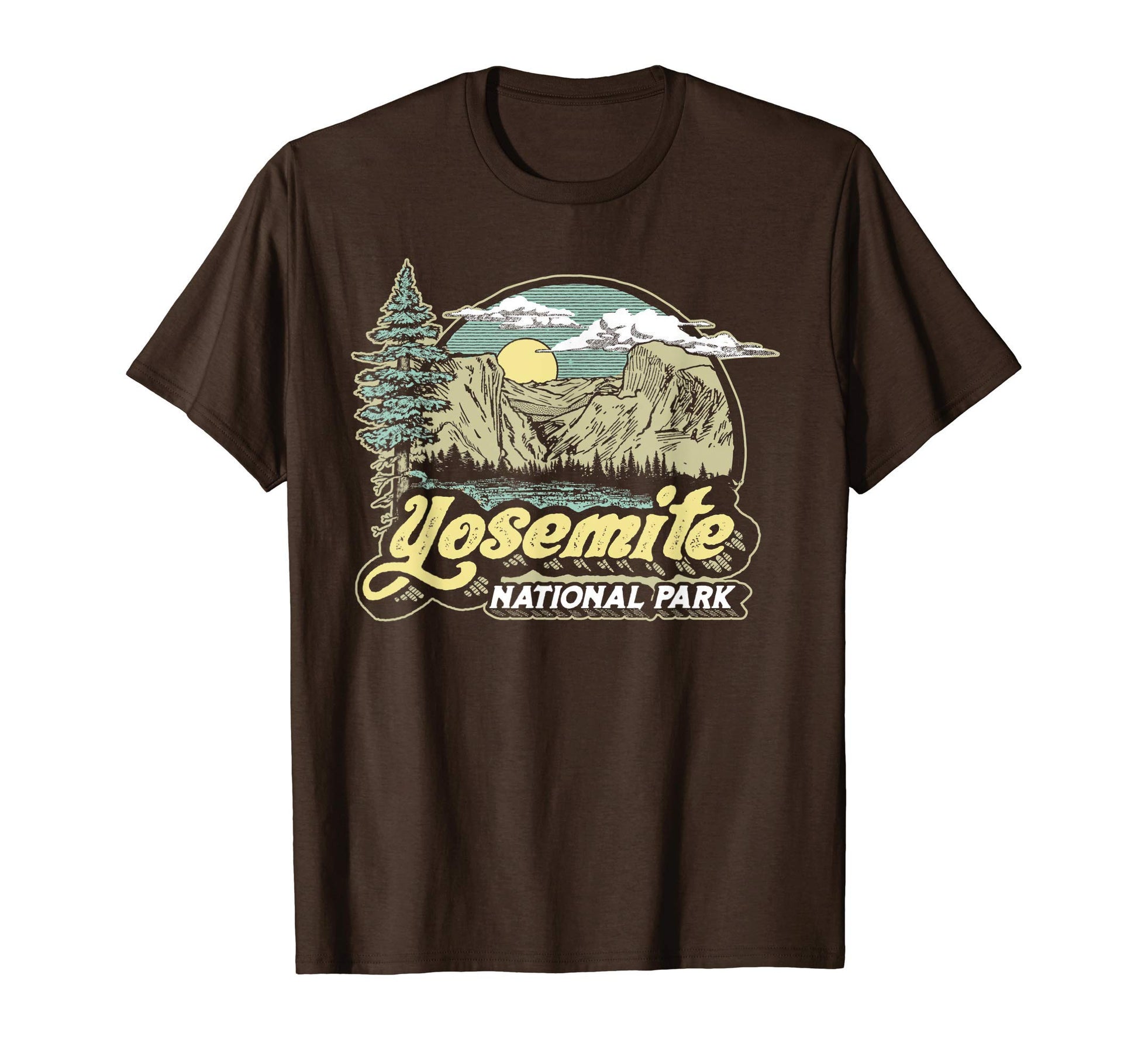 Yosemite National Park Eighties 80S T-Shirt - Minimalist Print Unisex - T-Shirt, Sweatshirt, Hoodie