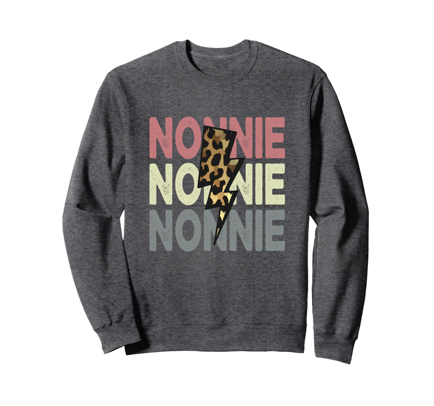 Nonnie Leopard Bolt Life Sweatshirt - Trendy Graphic Men Women - T-Shirt, Sweatshirt, Hoodie
