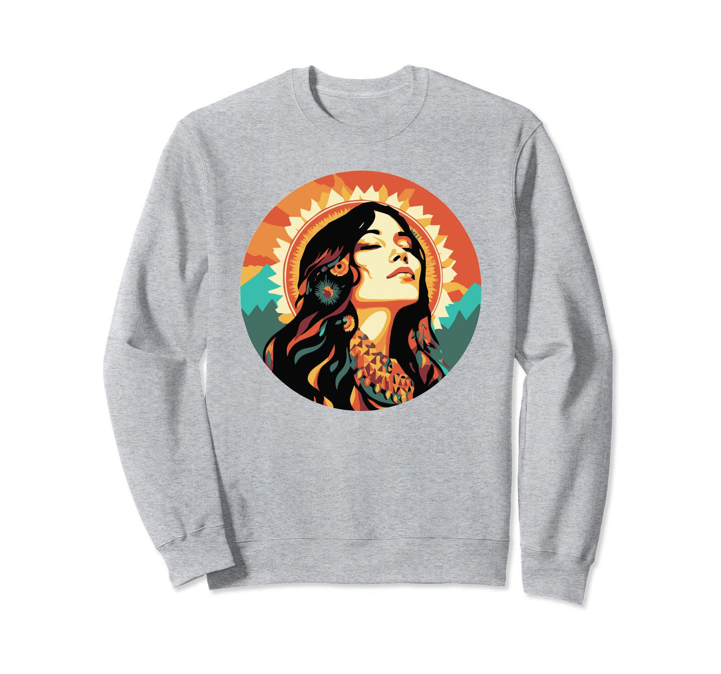 Groovy Mountain Mama Hippie 60S Sweatshirt - Fun Novelty Design Unisex - T-Shirt, Sweatshirt, Hoodie