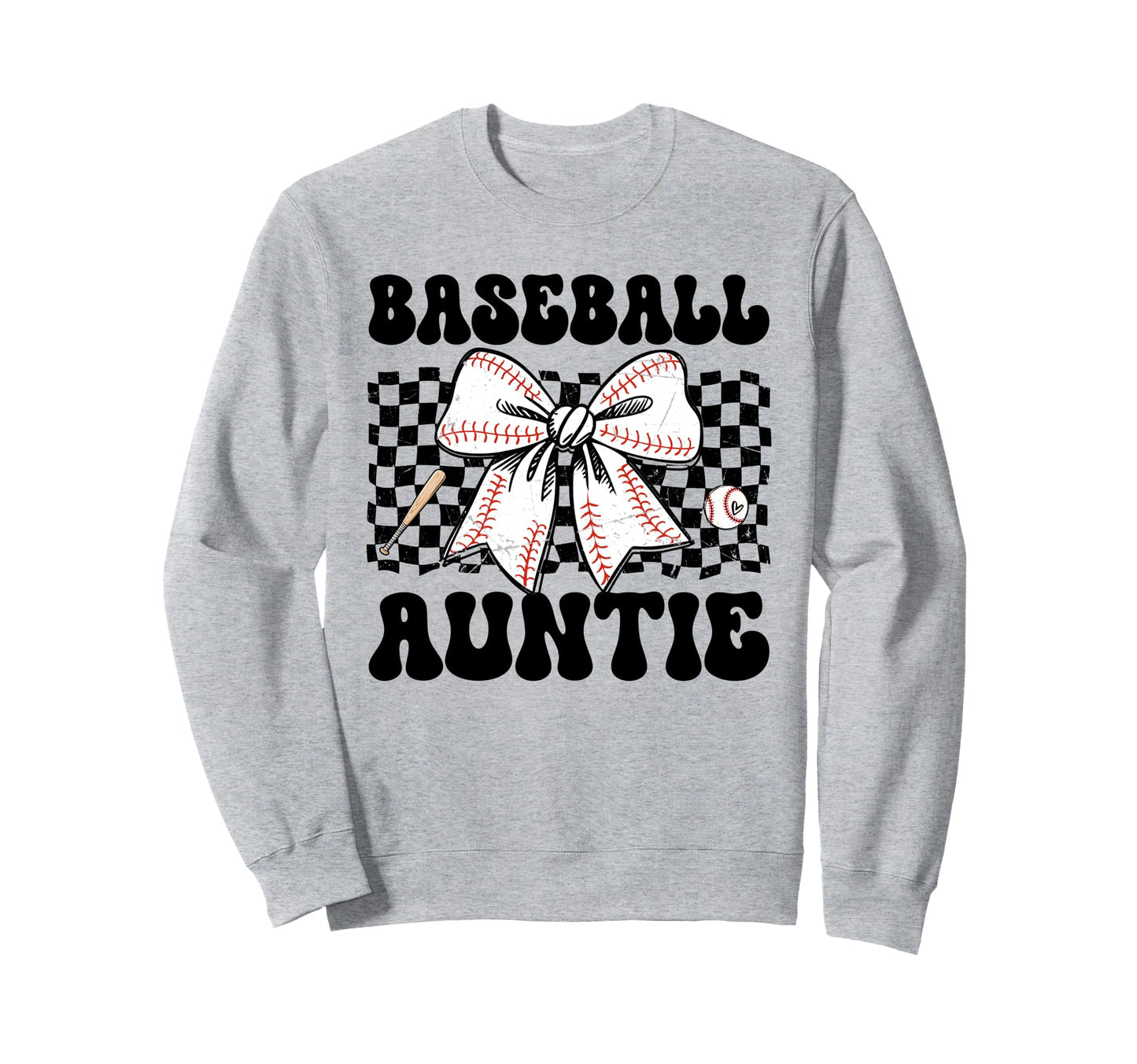 Baseball Auntie Baseball Aunt Family Sweatshirt - Unique Graphic Unisex - T-Shirt, Sweatshirt, Hoodie