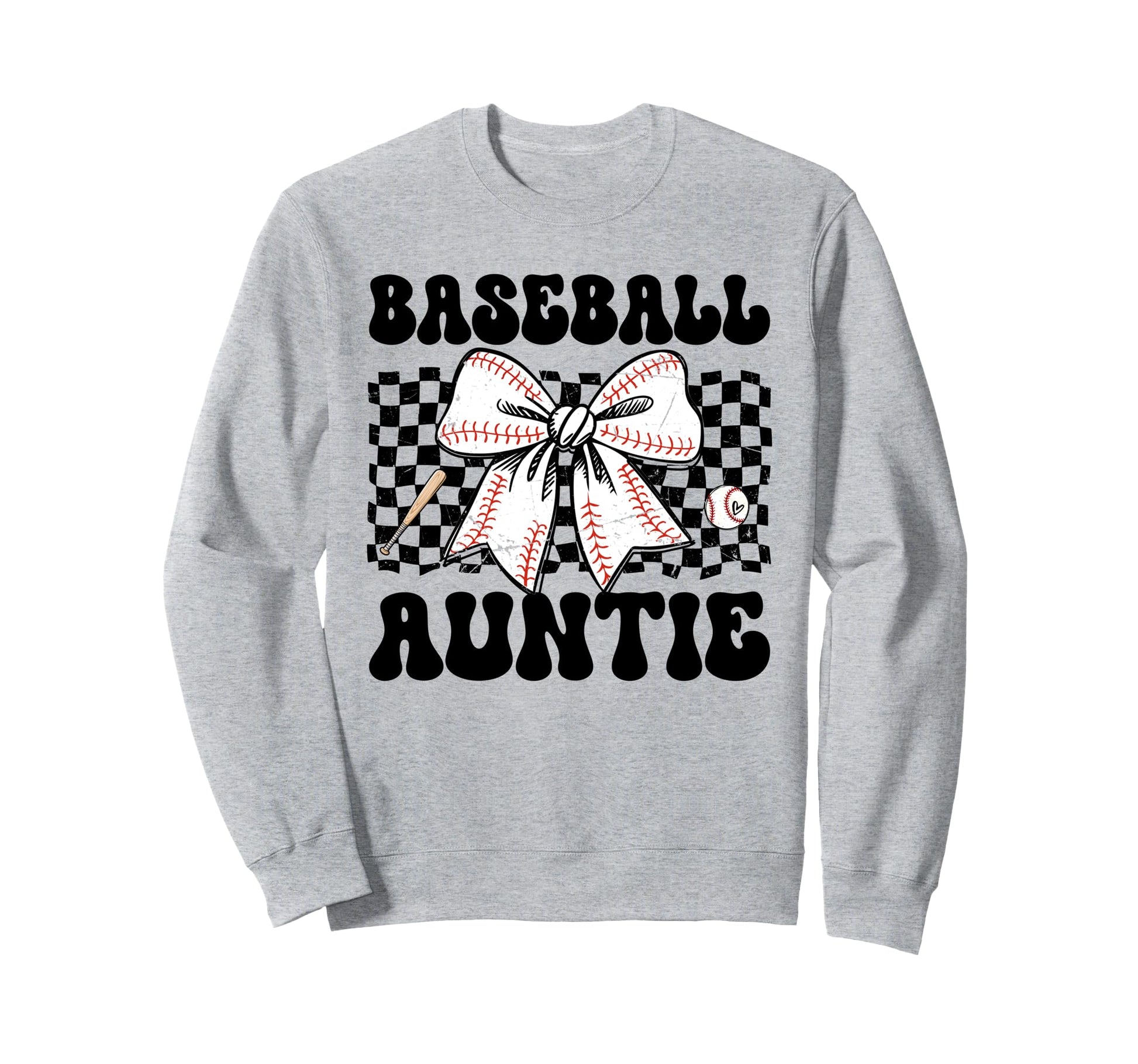 Baseball Auntie Baseball Aunt Family Sweatshirt - Unique Graphic Unisex - T-Shirt, Sweatshirt, Hoodie
