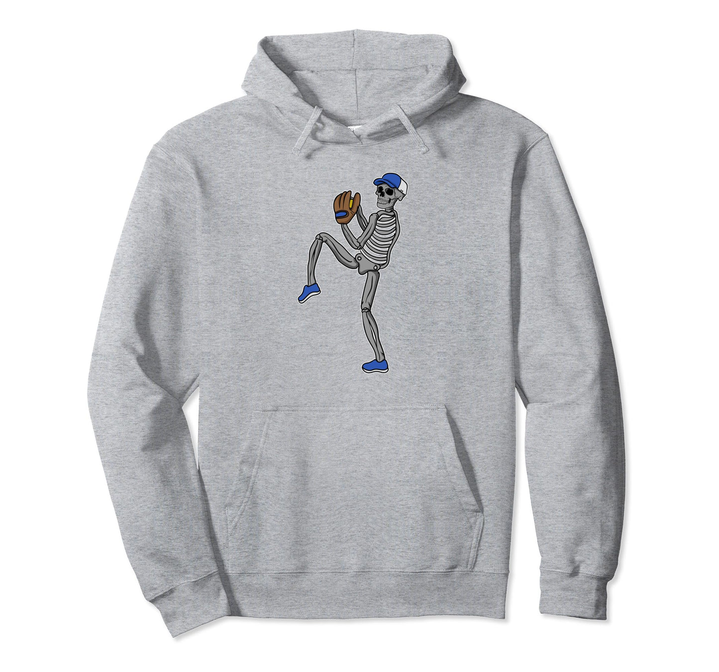 Love Baseball Horror Skull Playing Hoodie - Aesthetic Graphic Unisex - T-Shirt, Sweatshirt, Hoodie