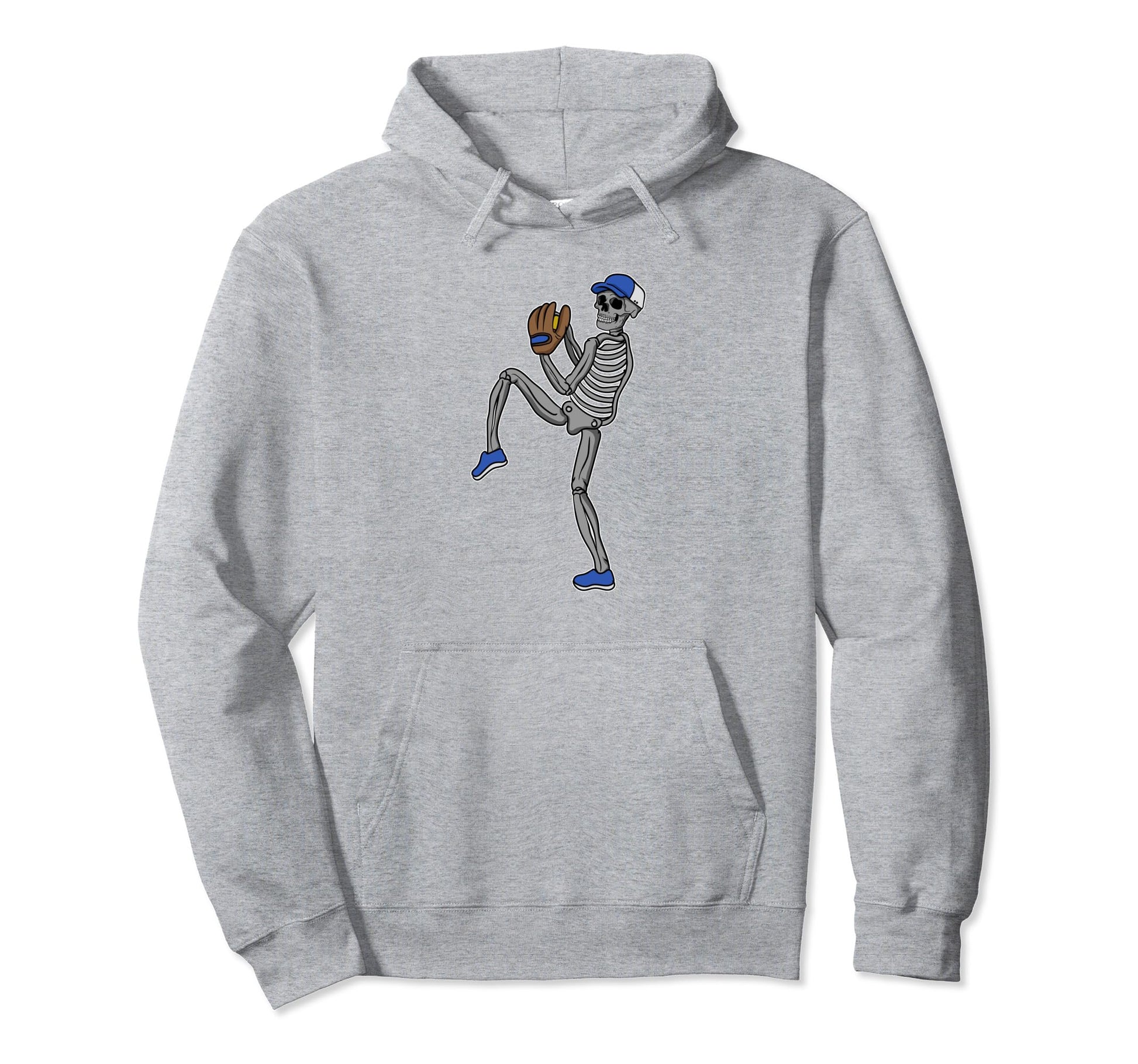 Love Baseball Horror Skull Playing Hoodie - Aesthetic Graphic Unisex - T-Shirt, Sweatshirt, Hoodie