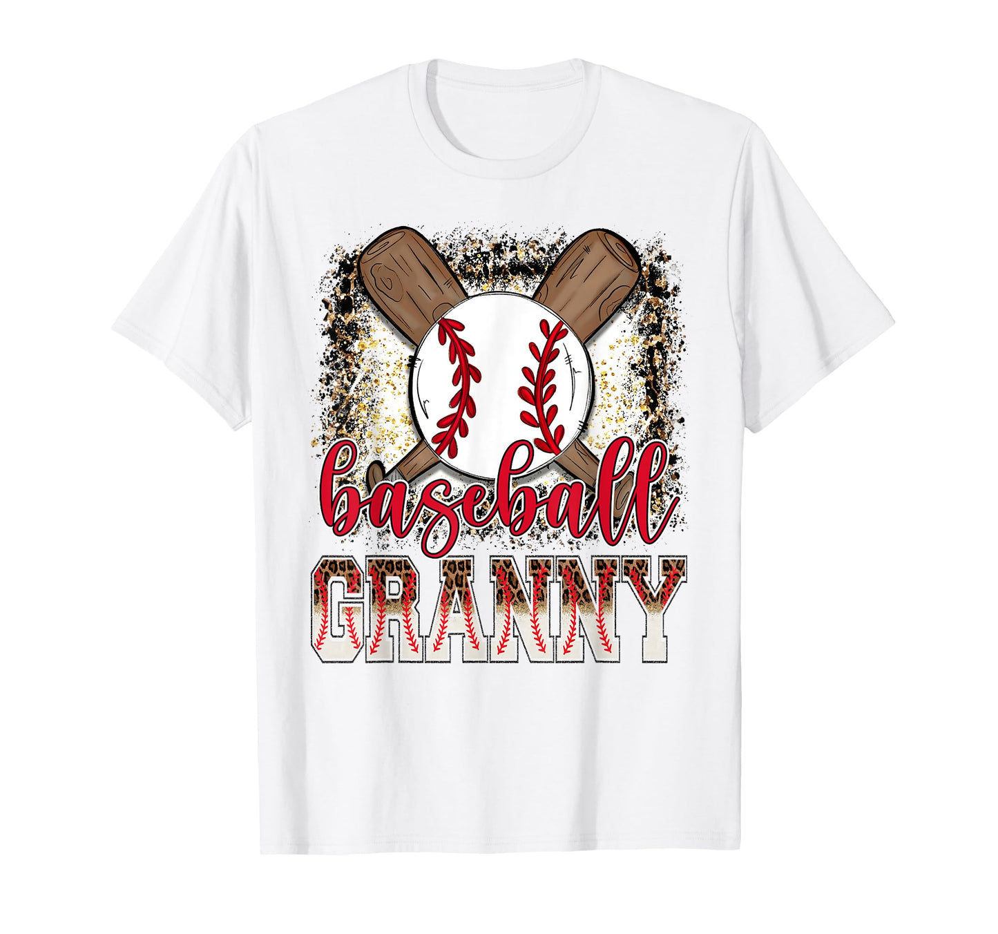 Baseball Granny Leopard Proud Ball Granny T-Shirt - Graphic Print Unisex - T-Shirt, Sweatshirt, Hoodie