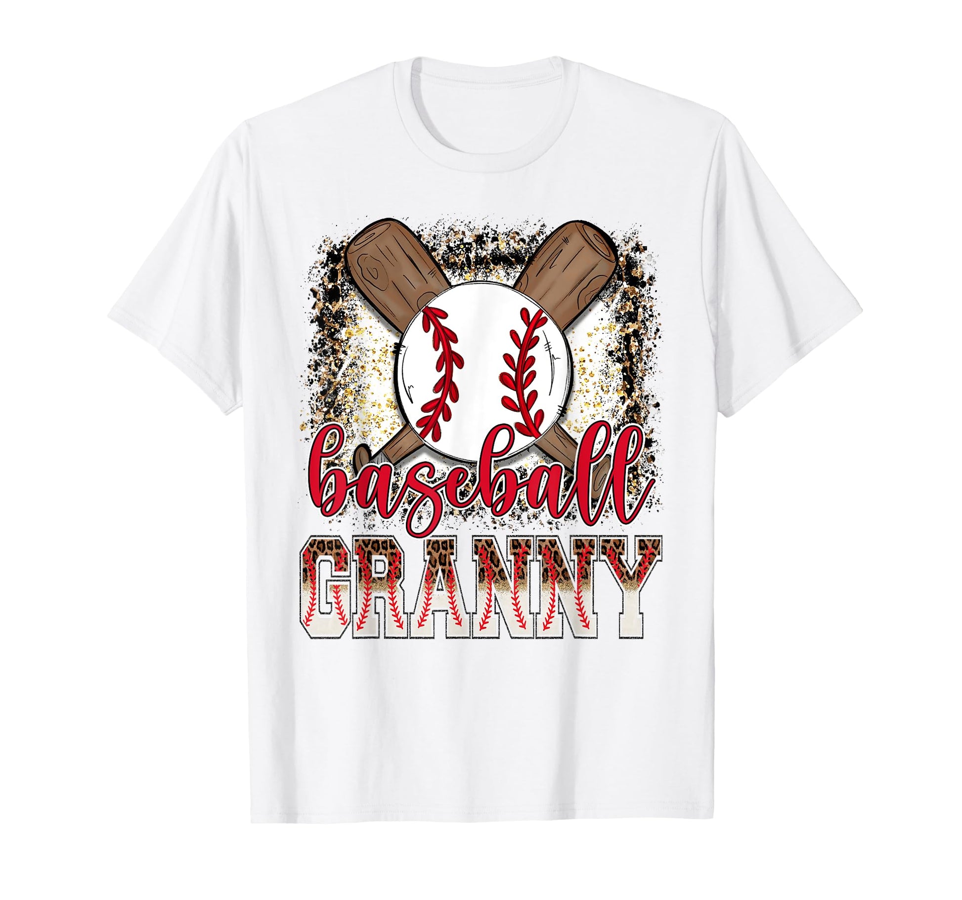 Baseball Granny Leopard Proud Ball Granny T-Shirt - Graphic Print Unisex - T-Shirt, Sweatshirt, Hoodie