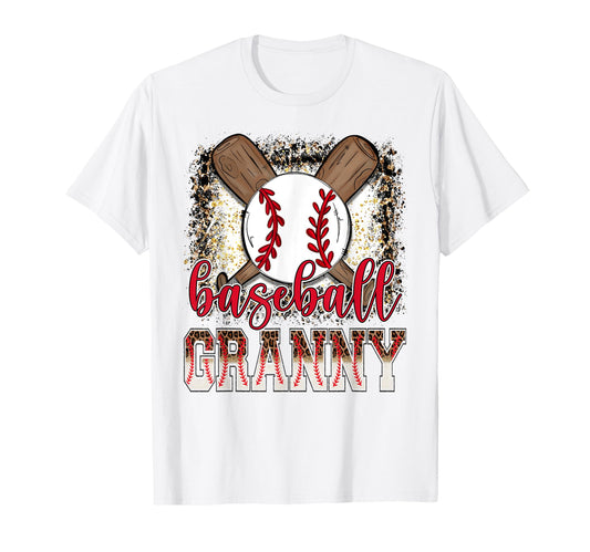 Baseball Granny Leopard Proud Ball Granny T-Shirt - Graphic Print Unisex - T-Shirt, Sweatshirt, Hoodie