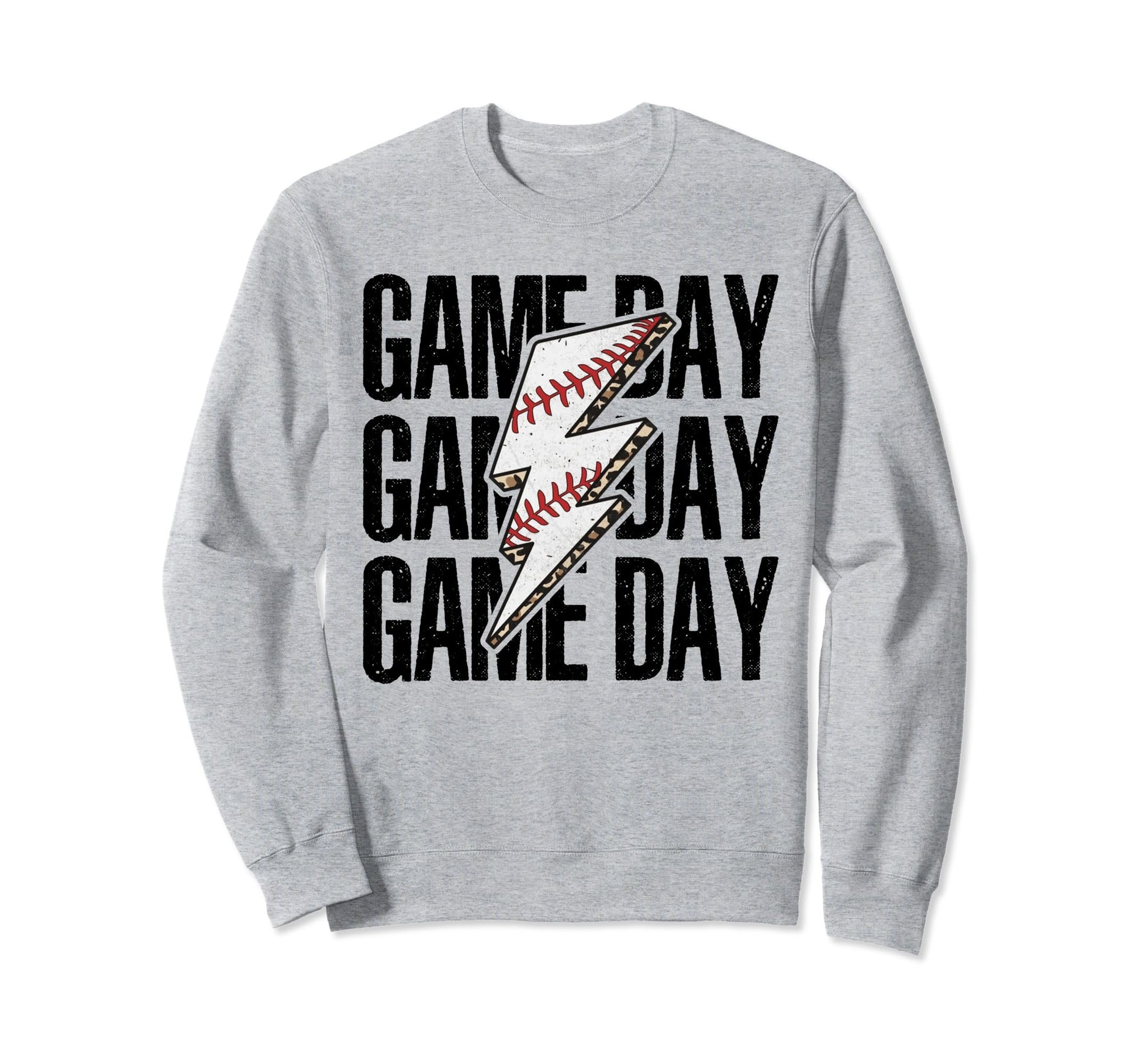 Game Day Baseball Lightning Sweatshirt - Aesthetic Graphic for Adults - T-Shirt, Sweatshirt, Hoodie