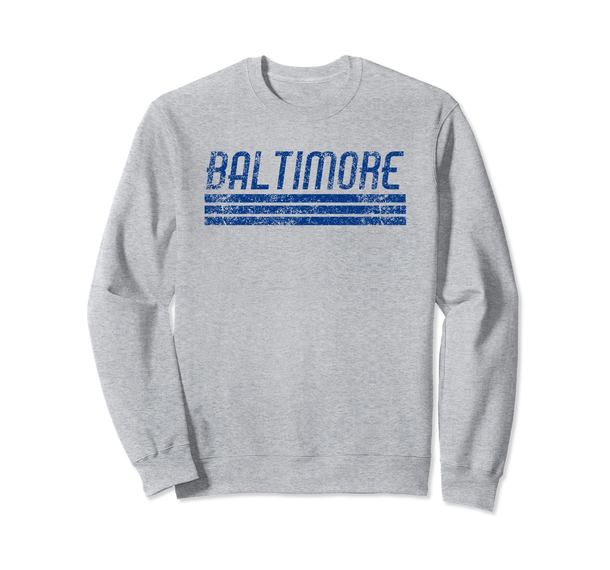Baltimore Maryland Weathered Stripe Sweatshirt - Trendy Graphic Men Women - T-Shirt, Sweatshirt, Hoodie