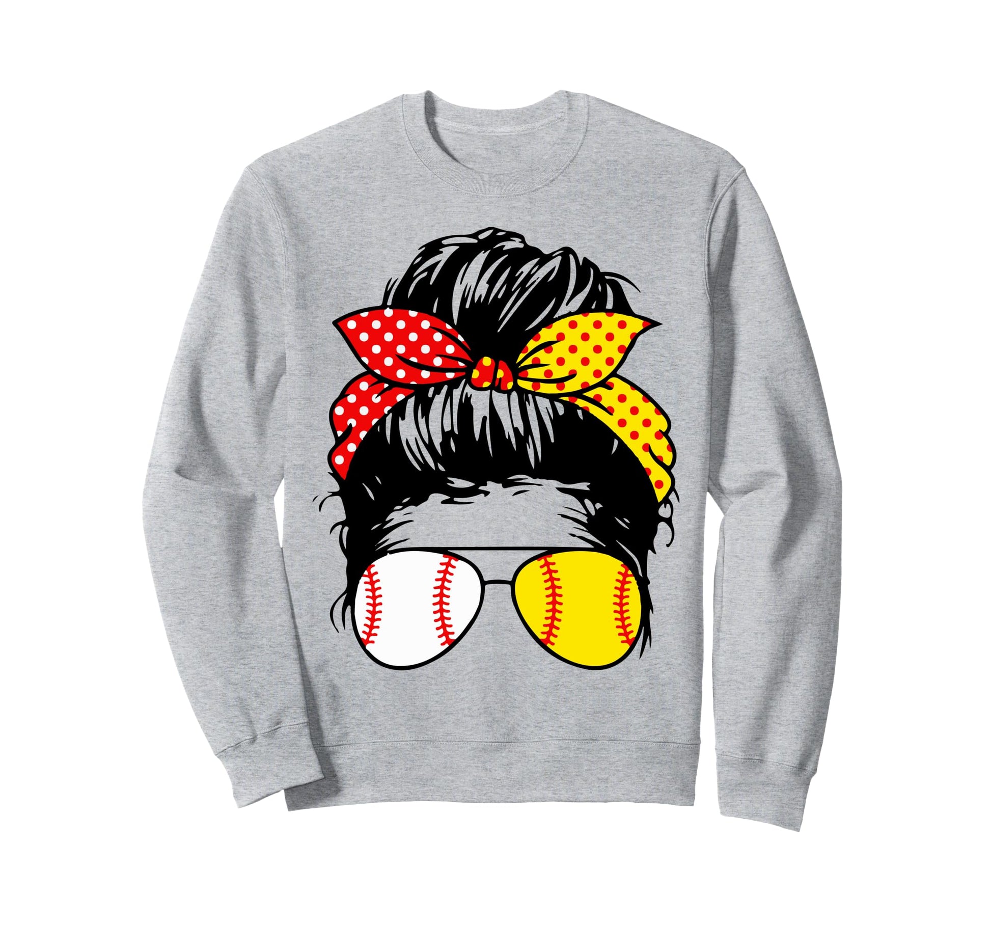 Baseball Softball Ball Mom Red Sweatshirt - Minimalist Print Men Women - T-Shirt, Sweatshirt, Hoodie