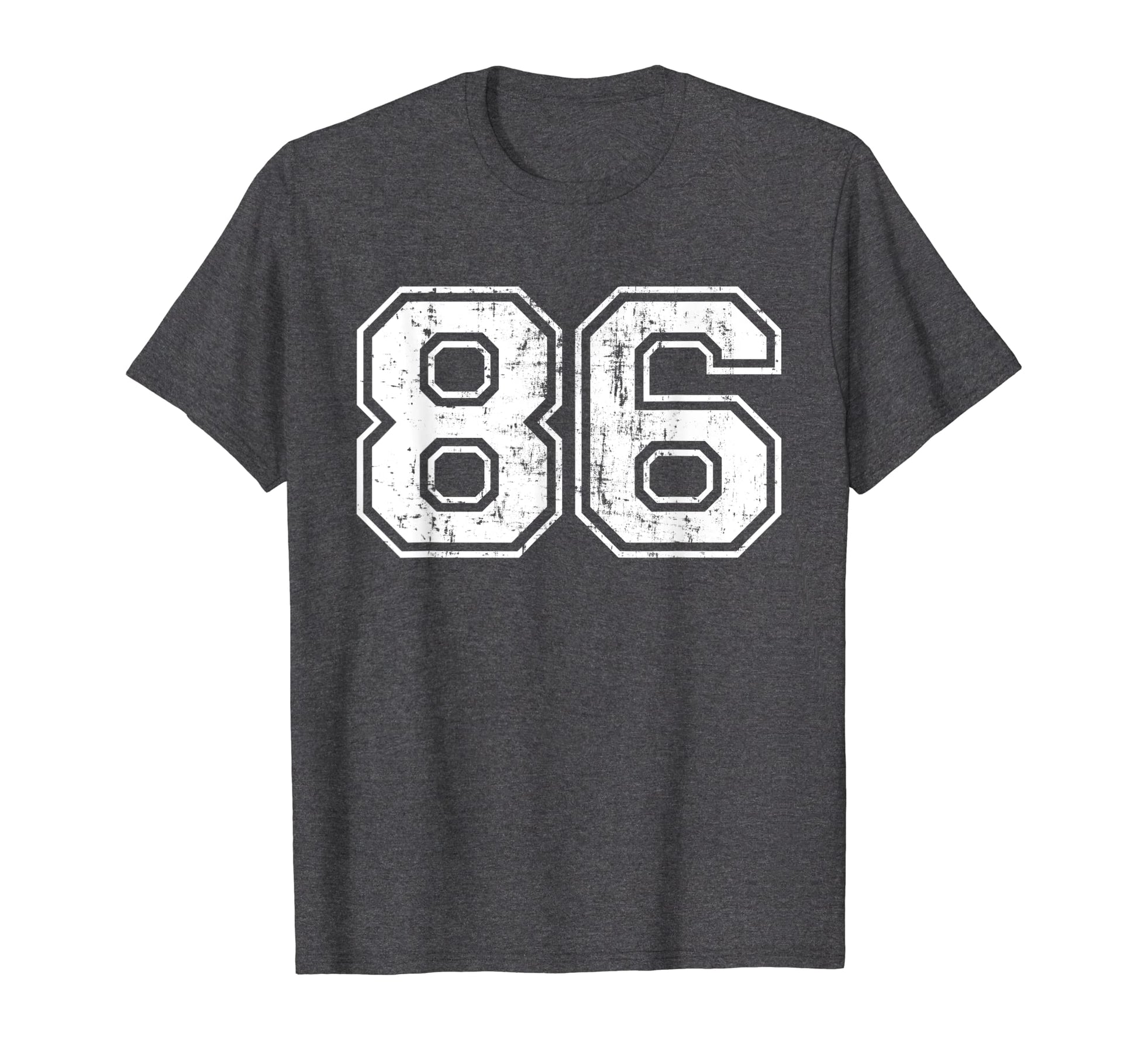 Number 86 Varsity Distressed Sports T-Shirt - Streetwear Style Men Women - T-Shirt, Sweatshirt, Hoodie