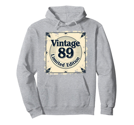 89 Birthday Gift Nostalgia Hoodie - Unique Graphic Men Women - T-Shirt, Sweatshirt, Hoodie