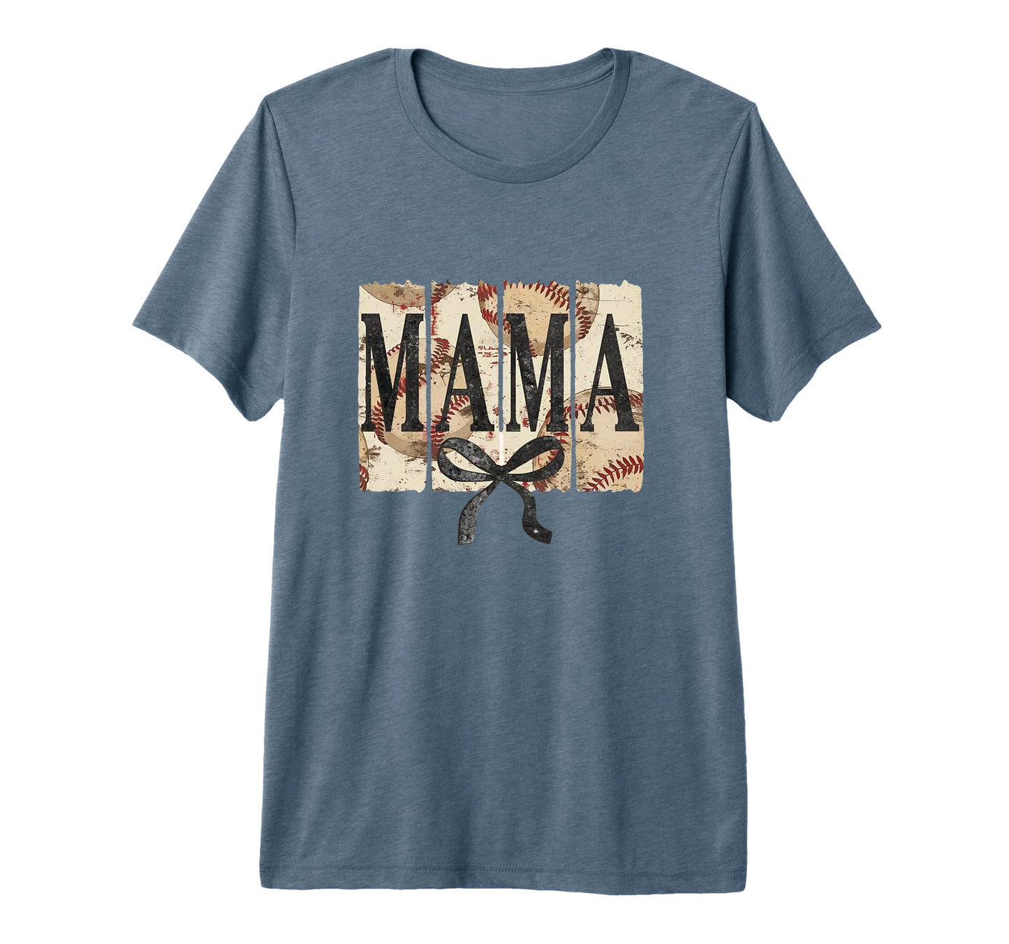 Baseball Mom Coquette Bow Sports Mom Tri T-Shirt - Streetwear Style Unisex - T-Shirt, Sweatshirt, Hoodie