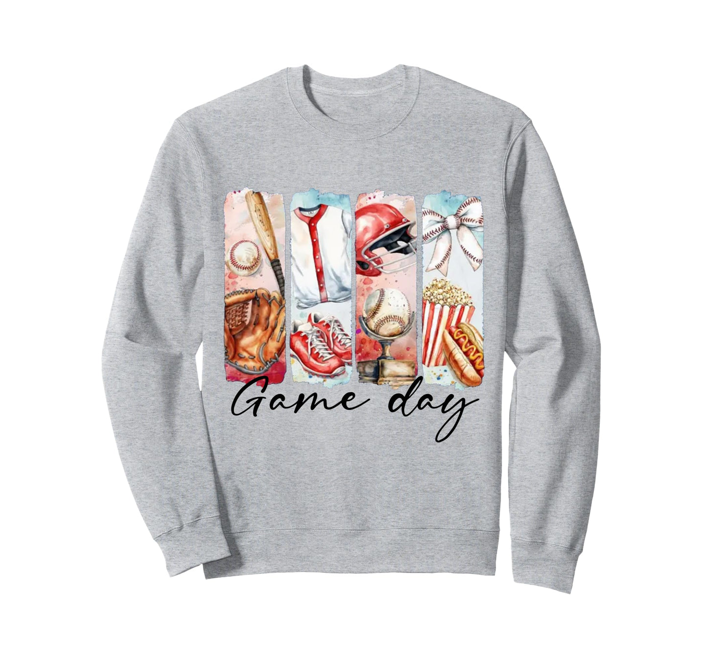Game Day Baseball Coquette Bow Sweatshirt - Novelty Apparel Unisex - T-Shirt, Sweatshirt, Hoodie